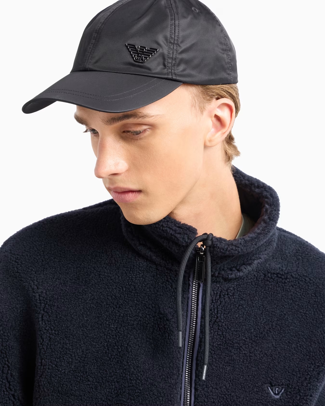 Nylon baseball cap with eagle plate 3 Nylon baseball cap with eagle plate
