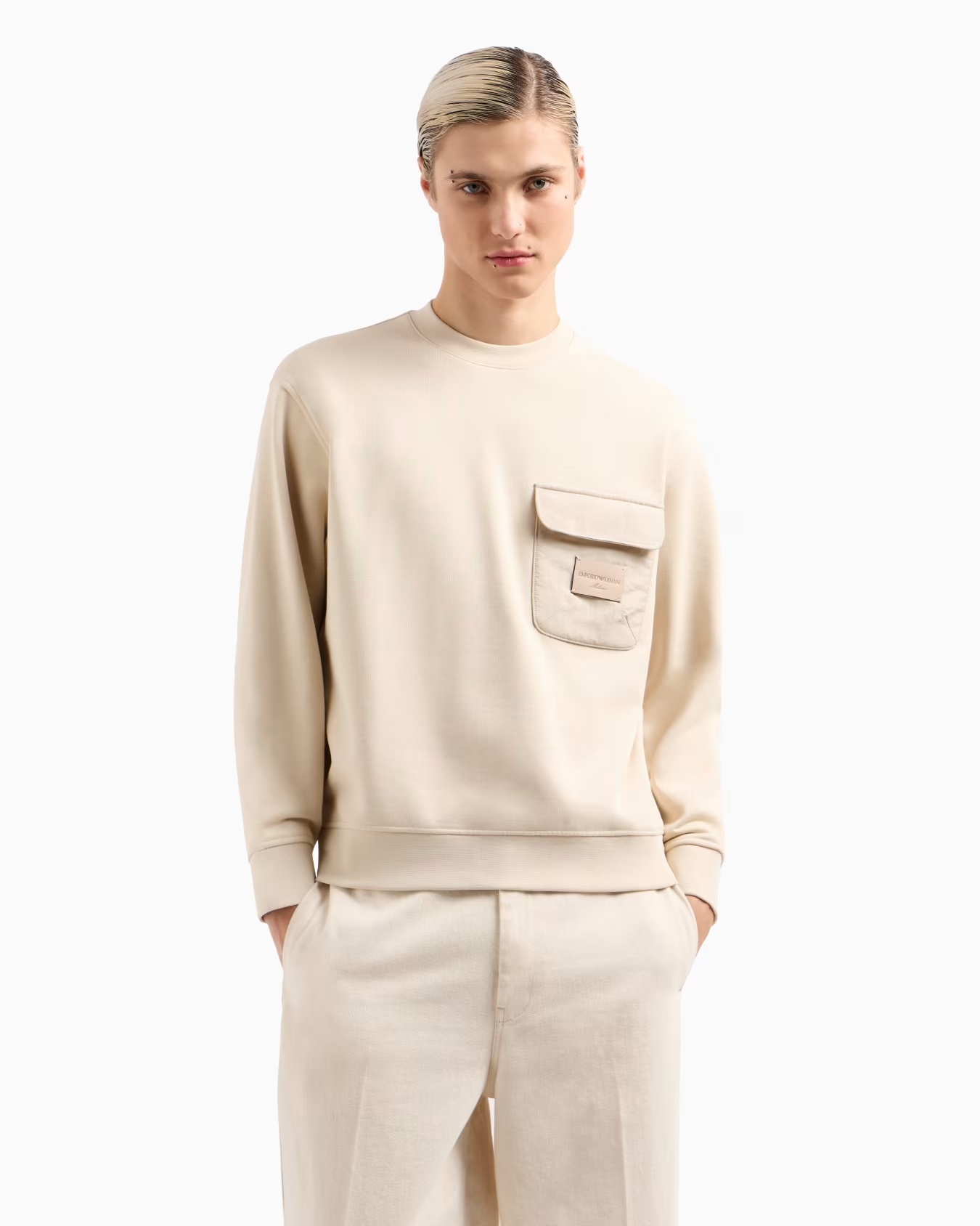 ASV French terry jersey sweatshirt with padded pocket and logo patch 4 ASV French terry jersey sweatshirt with padded pocket and logo patch