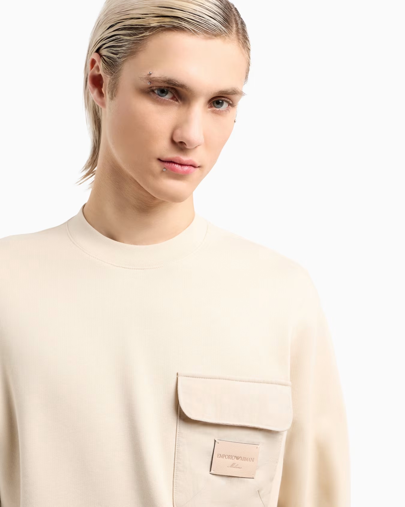 ASV French terry jersey sweatshirt with padded pocket and logo patch 5 ASV French terry jersey sweatshirt with padded pocket and logo patch