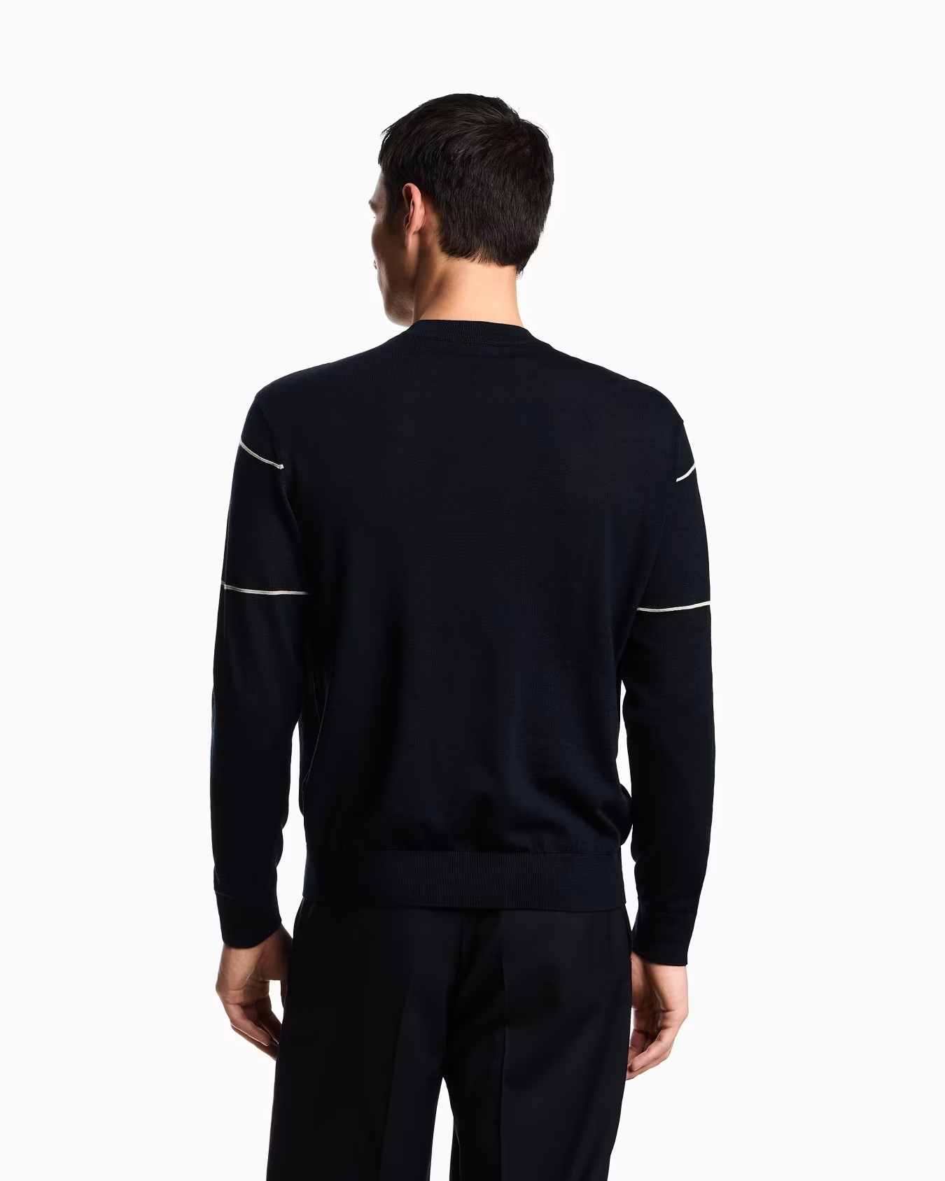 Virgin-wool jumper with jacquard logo 3 Virgin-wool jumper with jacquard logo