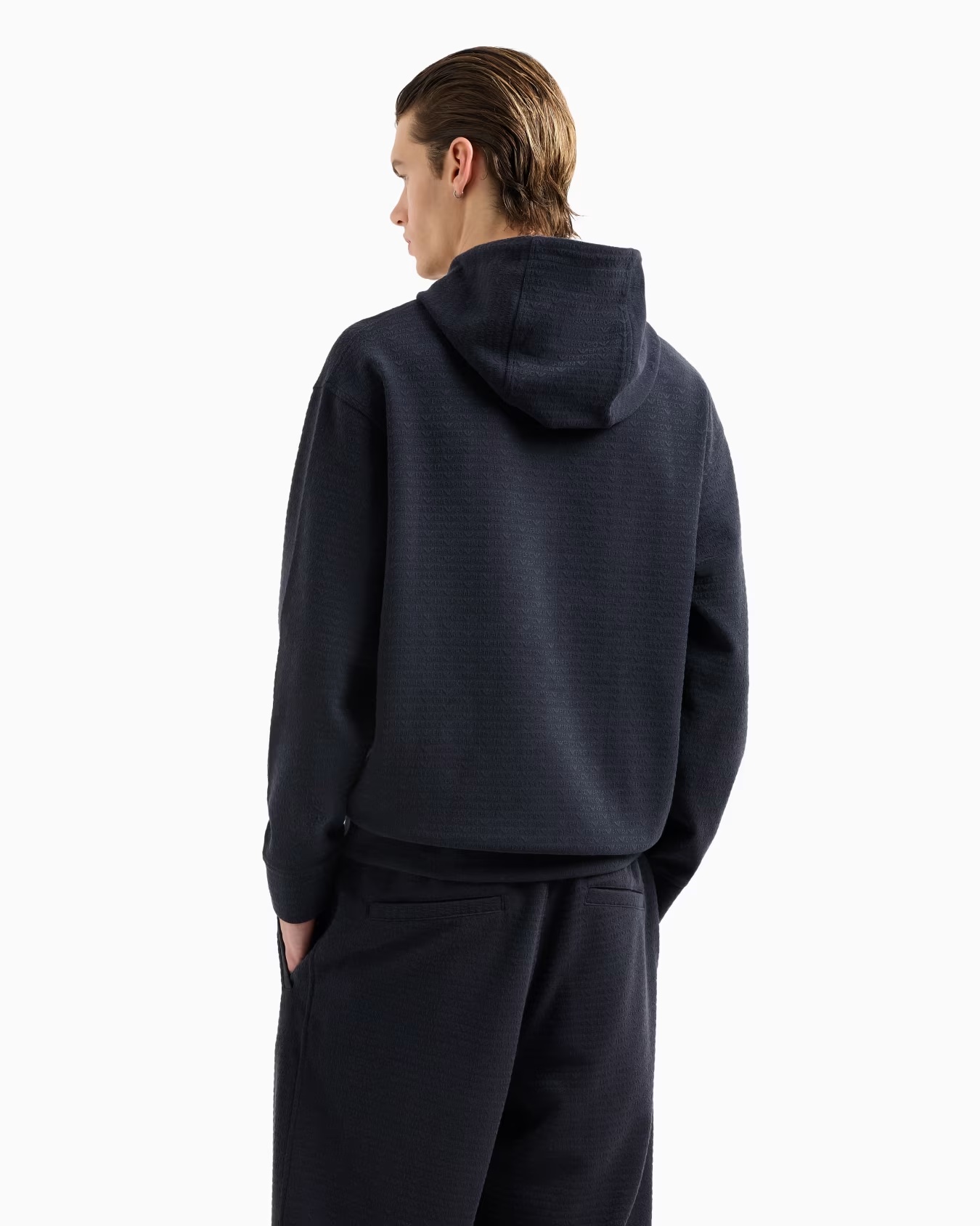 ASV jersey-Lyocell blend hooded sweatshirt with all-over lettering 3 ASV jersey-Lyocell blend hooded sweatshirt with all-over lettering