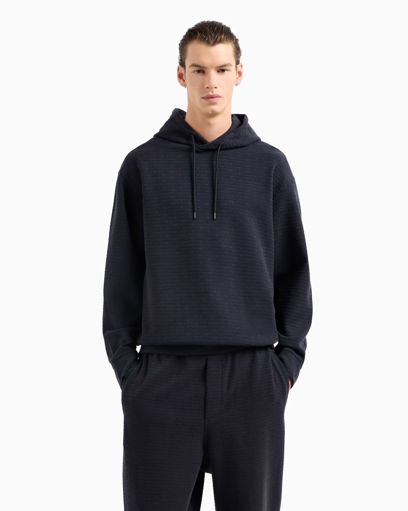 ASV jersey-Lyocell blend hooded sweatshirt with all-over lettering 4 ASV jersey-Lyocell blend hooded sweatshirt with all-over lettering