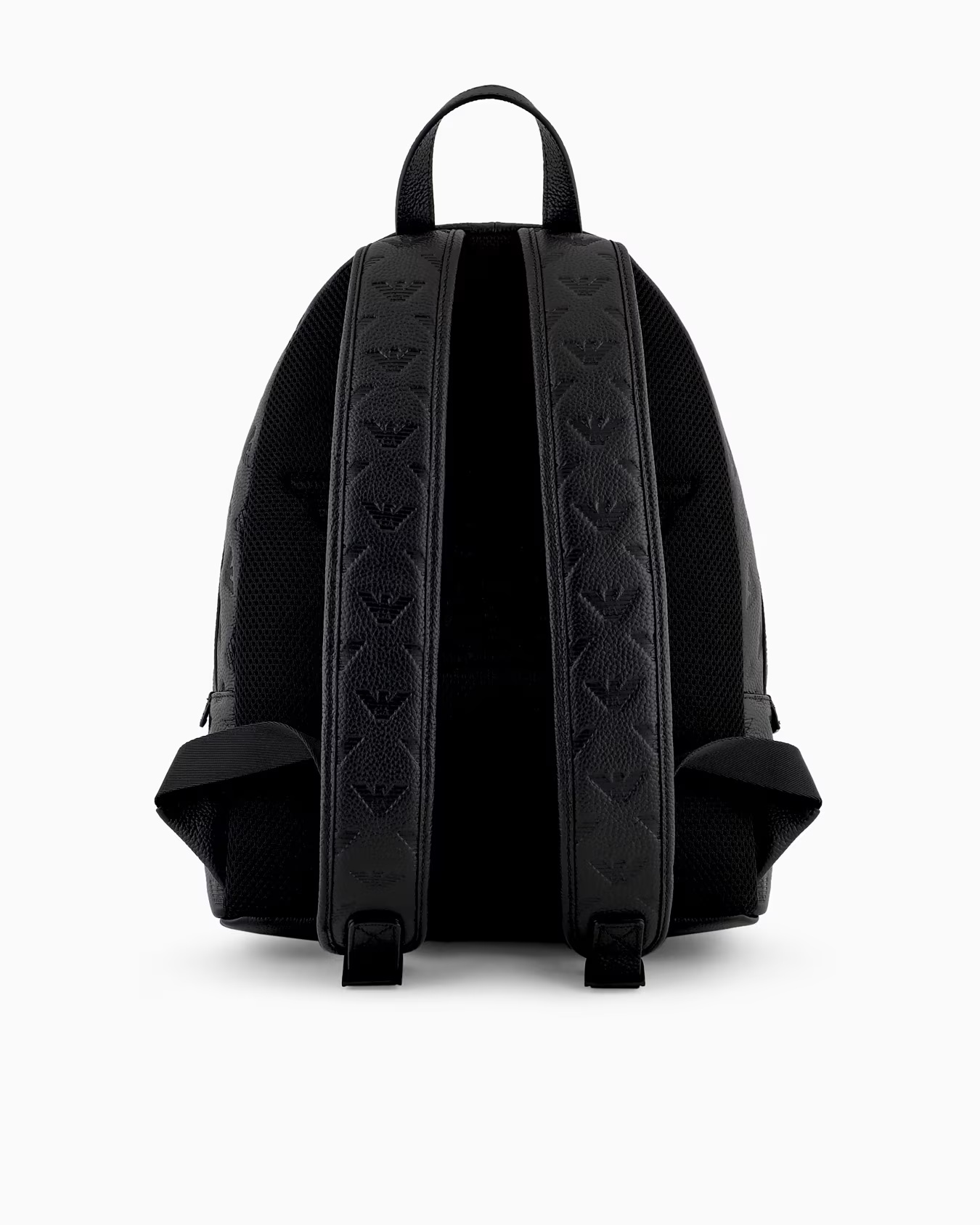 Round leather backpack with all-over embossed eagle 3 Round leather backpack with all-over embossed eagle