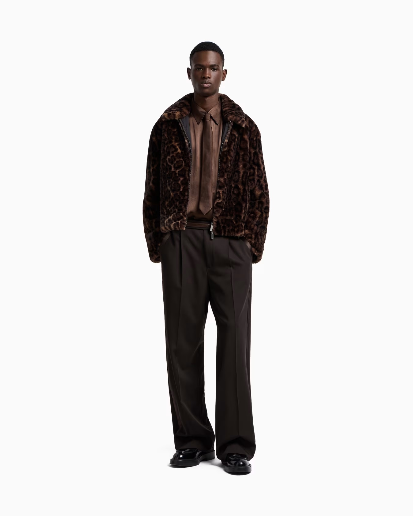 Animal-print faux-fur blouson 2 Animal-print faux-fur blouson