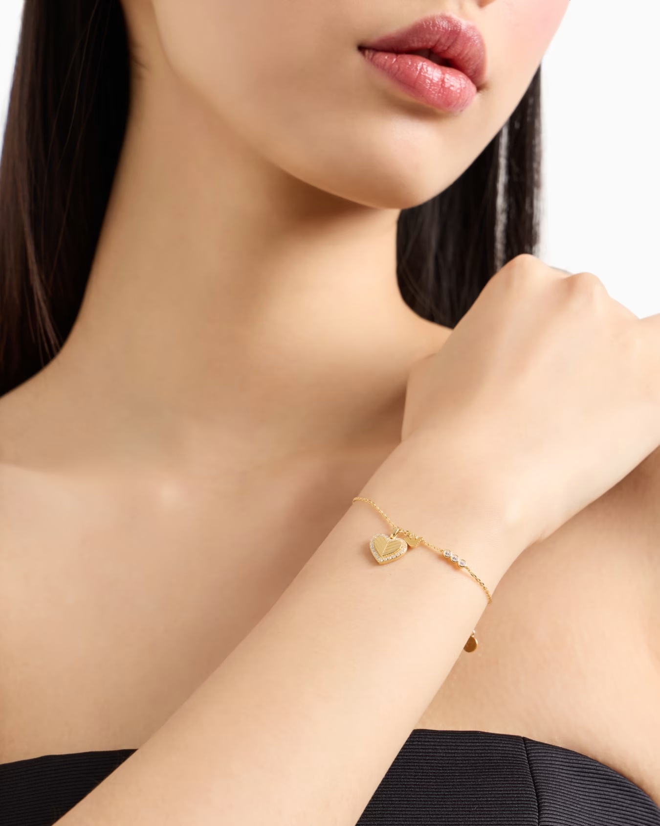 Gold-Tone Sterling Silver Station Bracelet 2 Gold-Tone Sterling Silver Station Bracelet