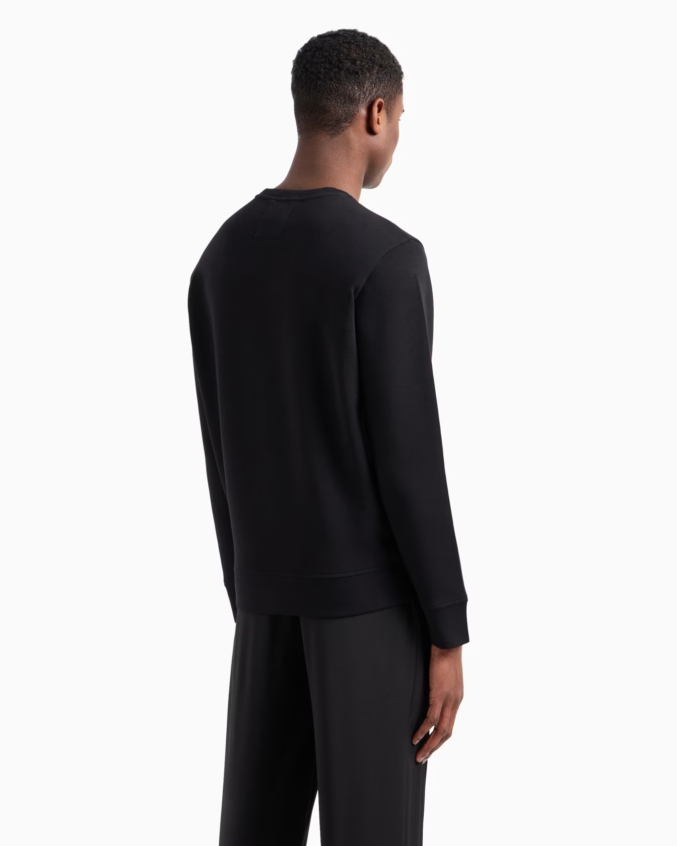 Double-jersey sweatshirt with micro logo patch 3 Double-jersey sweatshirt with micro logo patch