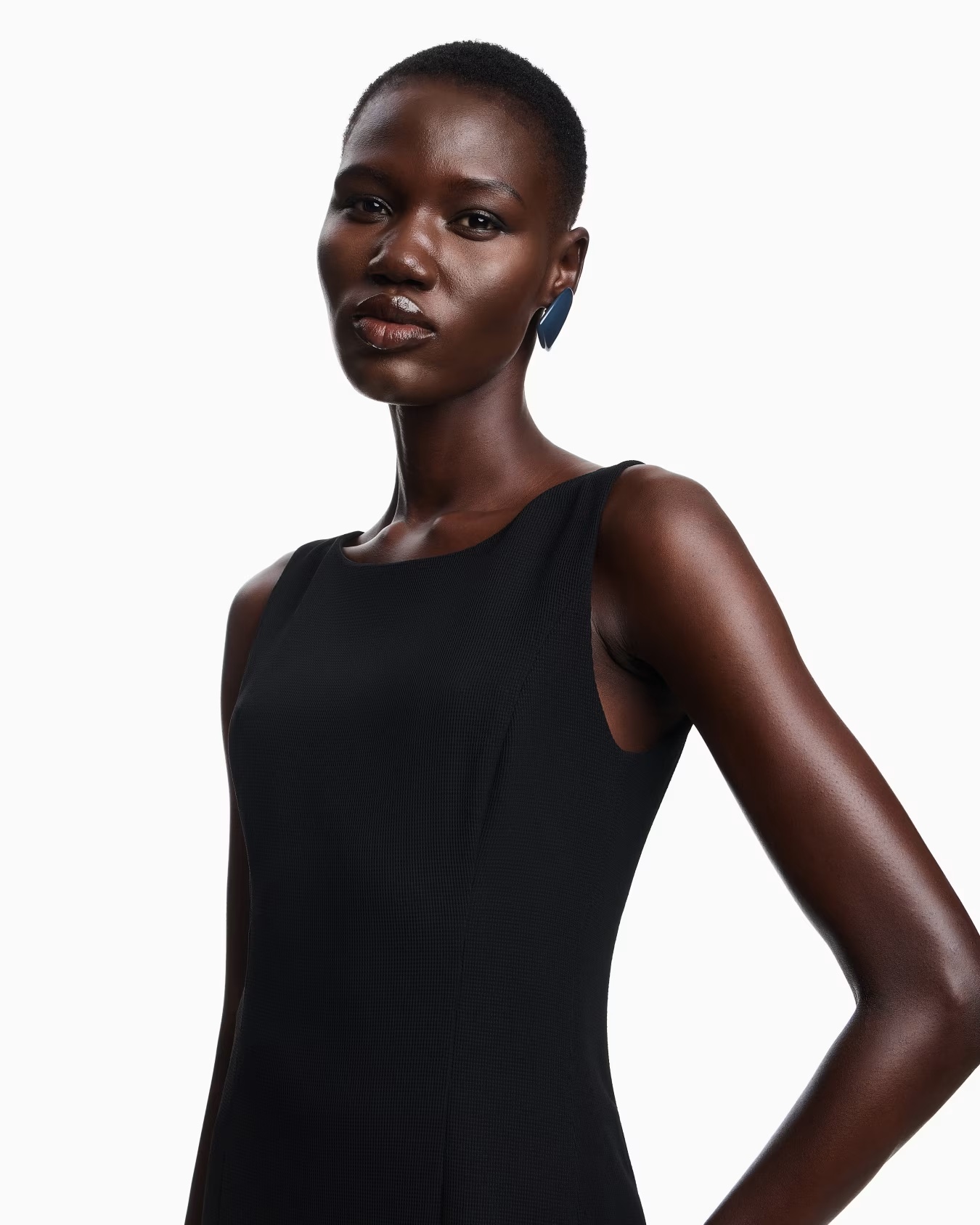 Waffle-weave technical fabric sheath dress 4 Waffle-weave technical fabric sheath dress