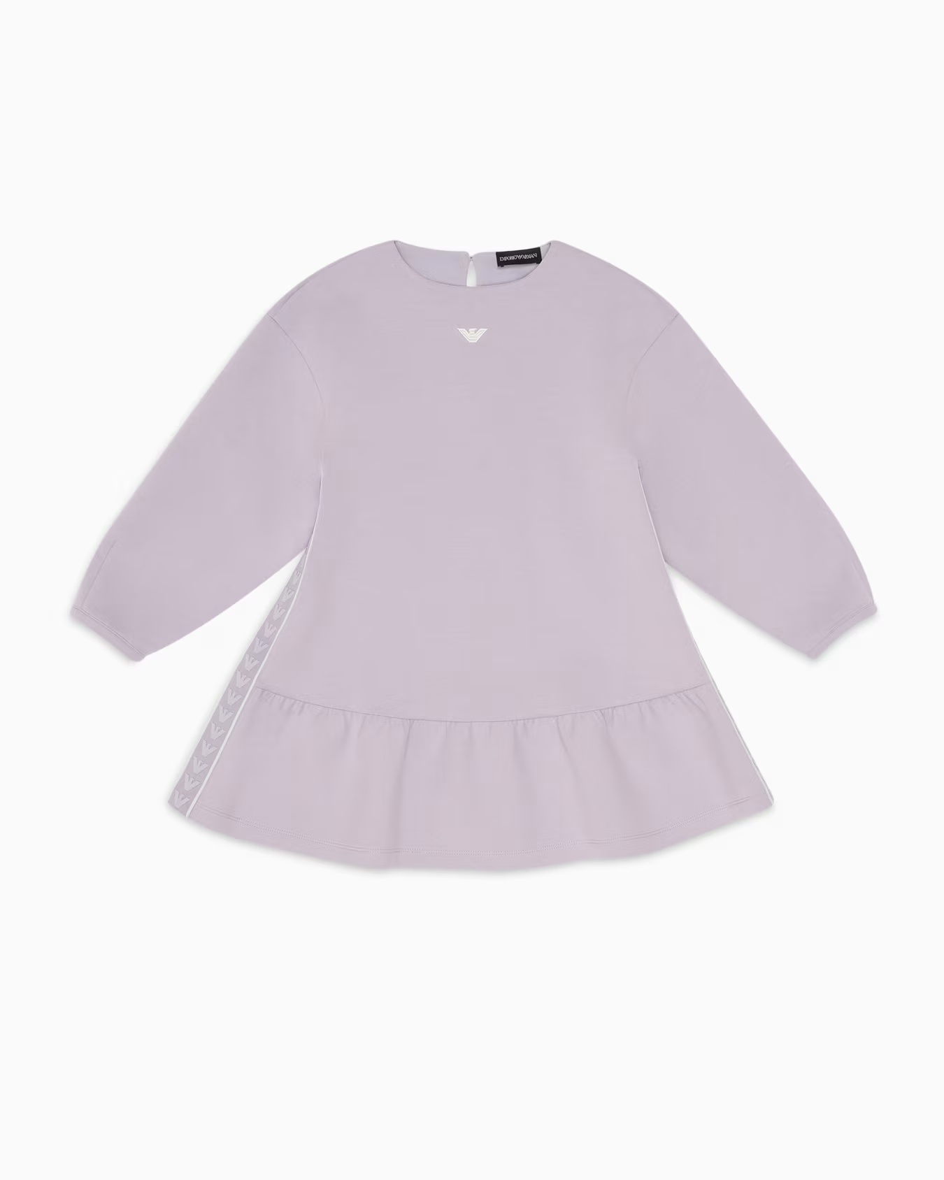 Flounced dress in double jersey