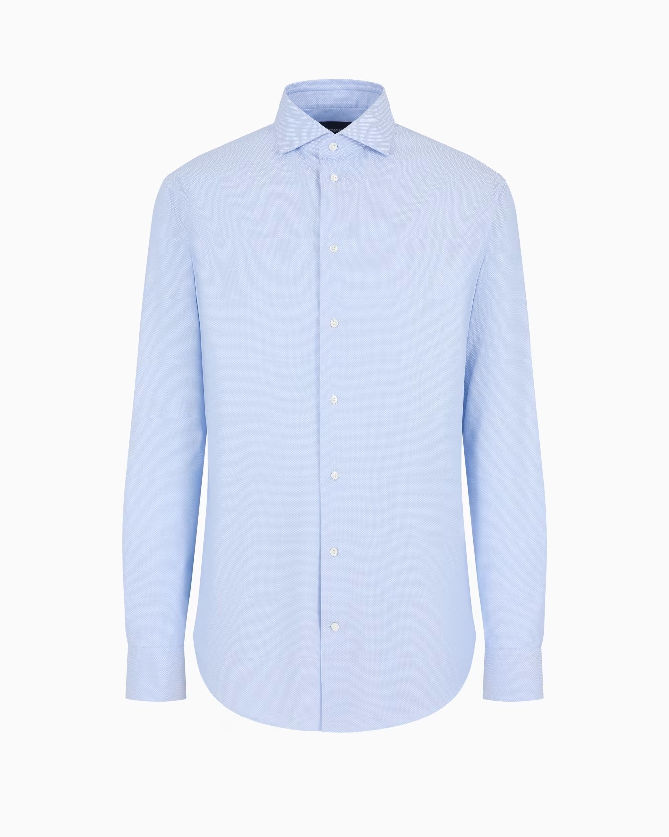 Armure cotton shirt with all-over micro-pattern 1 Armure cotton shirt with all-over micro-pattern