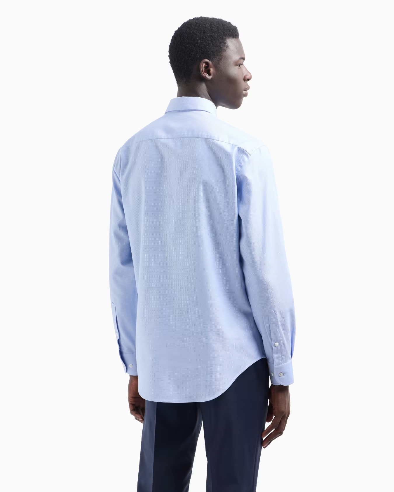 Armure cotton shirt with all-over micro-pattern 3 Armure cotton shirt with all-over micro-pattern