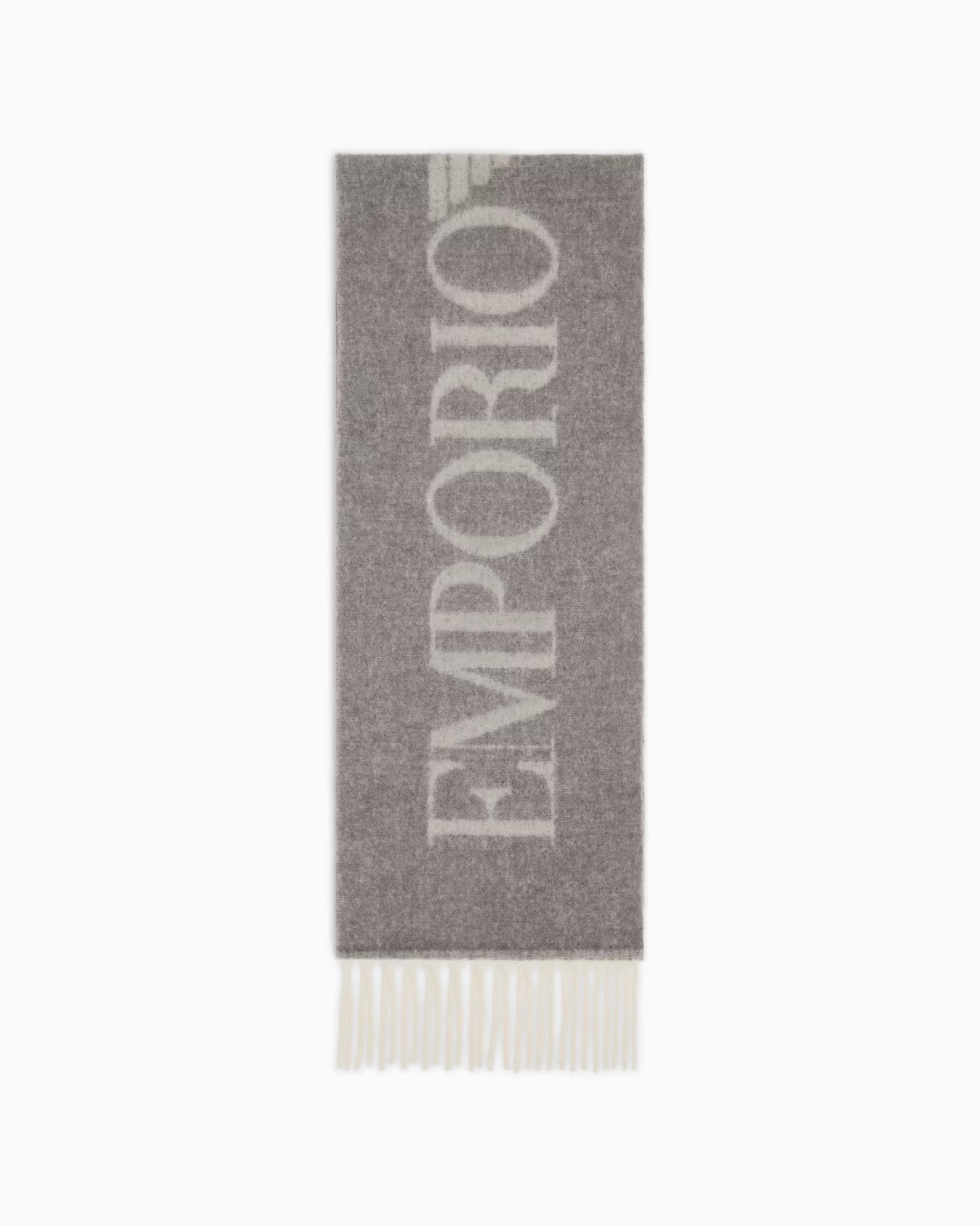 Alpaca-blend wool scarf with oversized lettering 1 Alpaca-blend wool scarf with oversized lettering