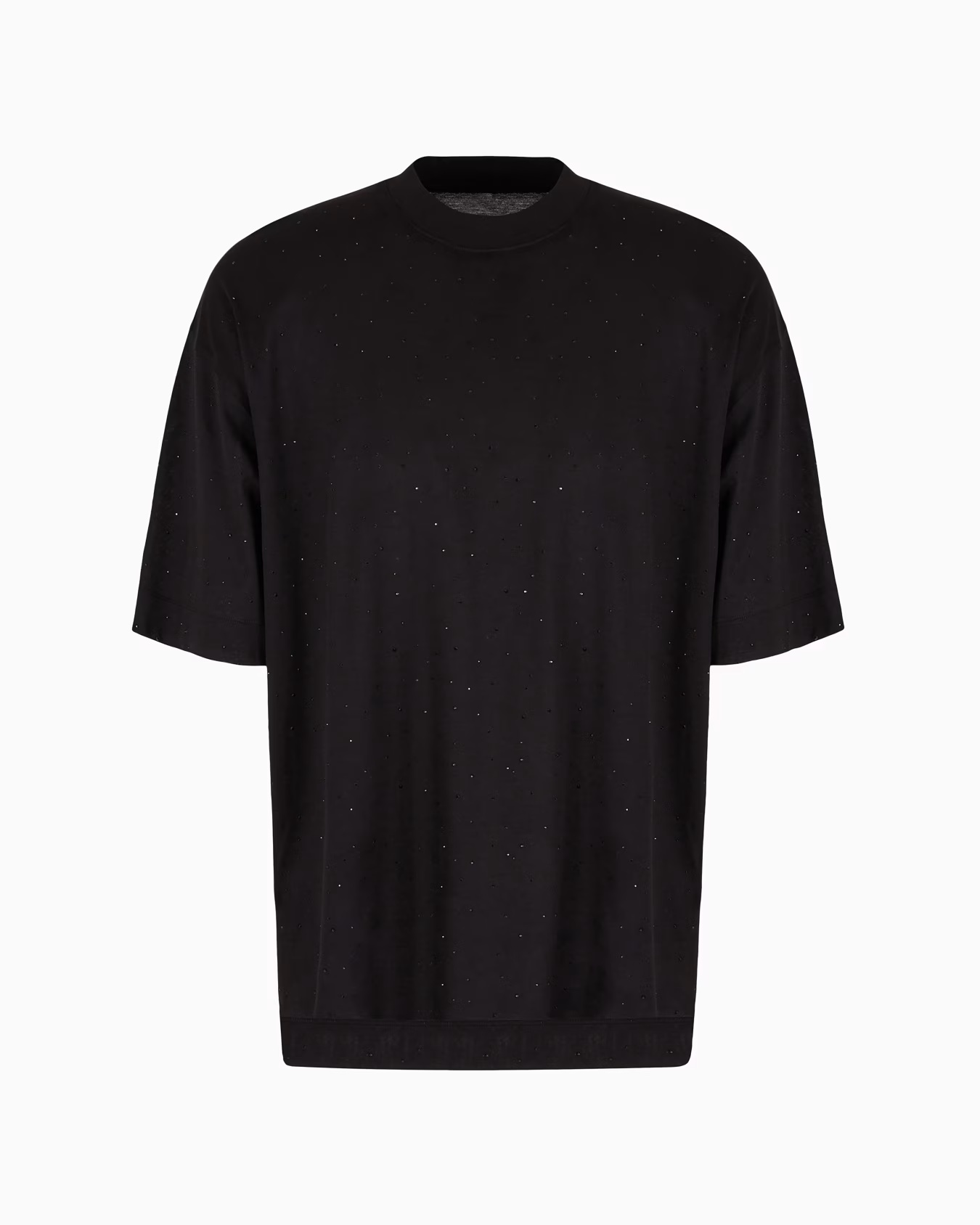 ASV Clubwear oversize T-shirt in Lyocell-blend jersey with rhinestones