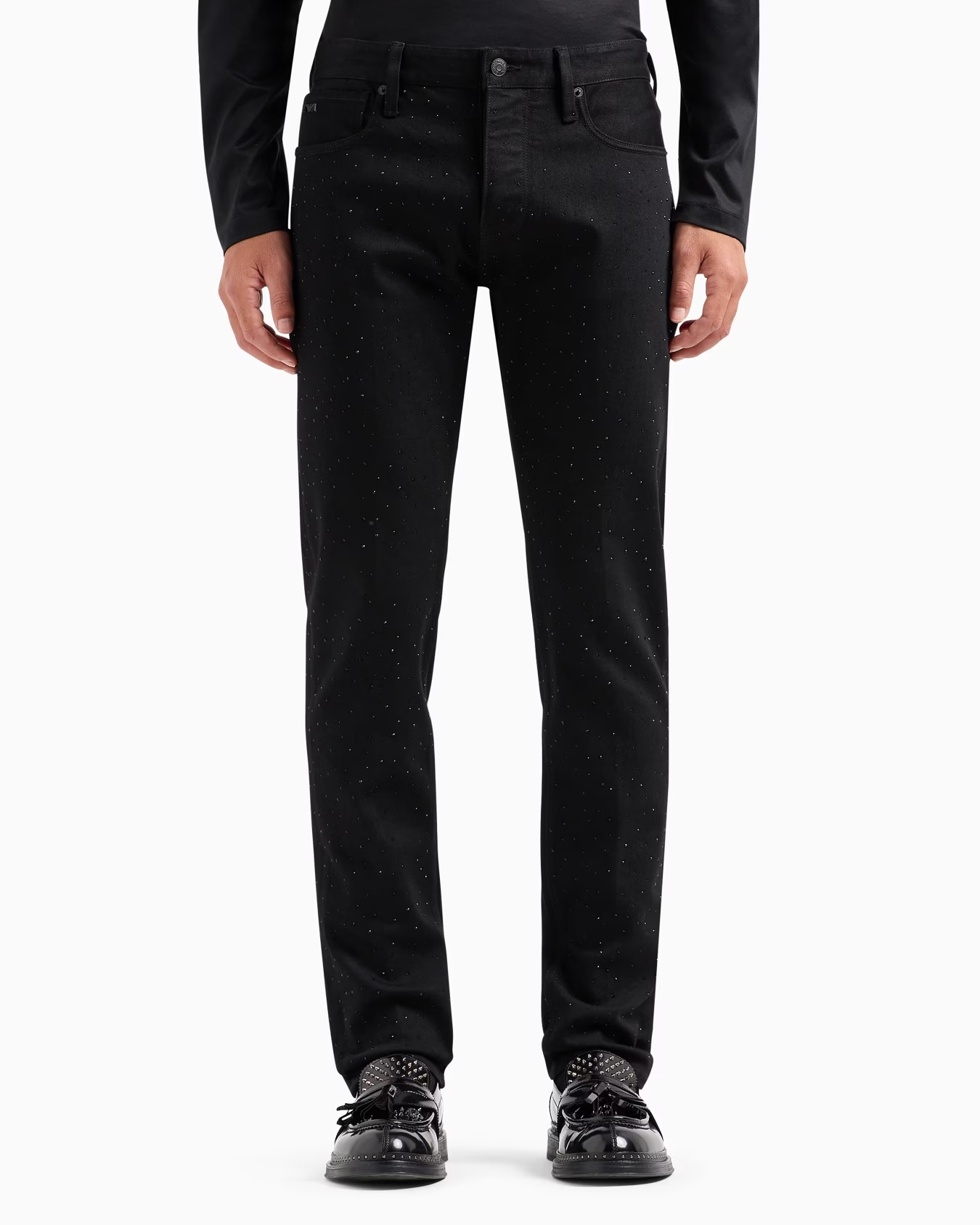 J75 Clubwear slim-fit bull denim jeans with all-over rhinestones 2 J75 Clubwear slim-fit bull denim jeans with all-over rhinestones