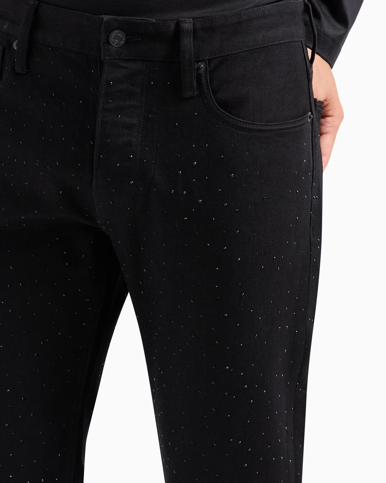 J75 Clubwear slim-fit bull denim jeans with all-over rhinestones 5 J75 Clubwear slim-fit bull denim jeans with all-over rhinestones