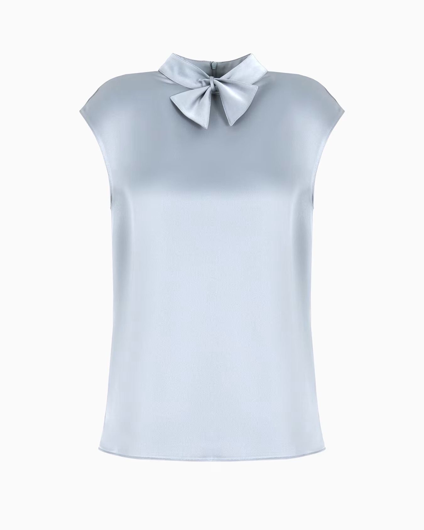 Satin blouse with bow collar 1 Satin blouse with bow collar