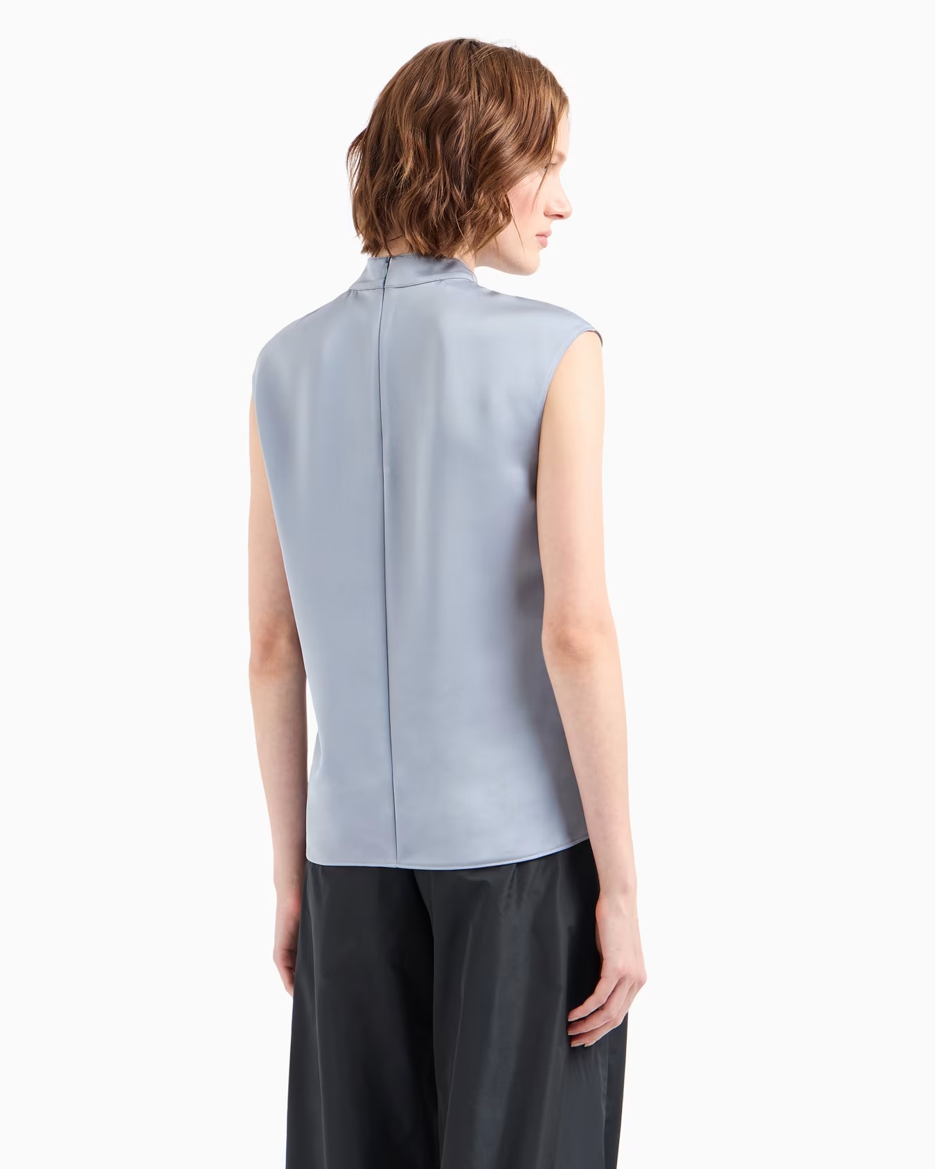 Satin blouse with bow collar 3 Satin blouse with bow collar