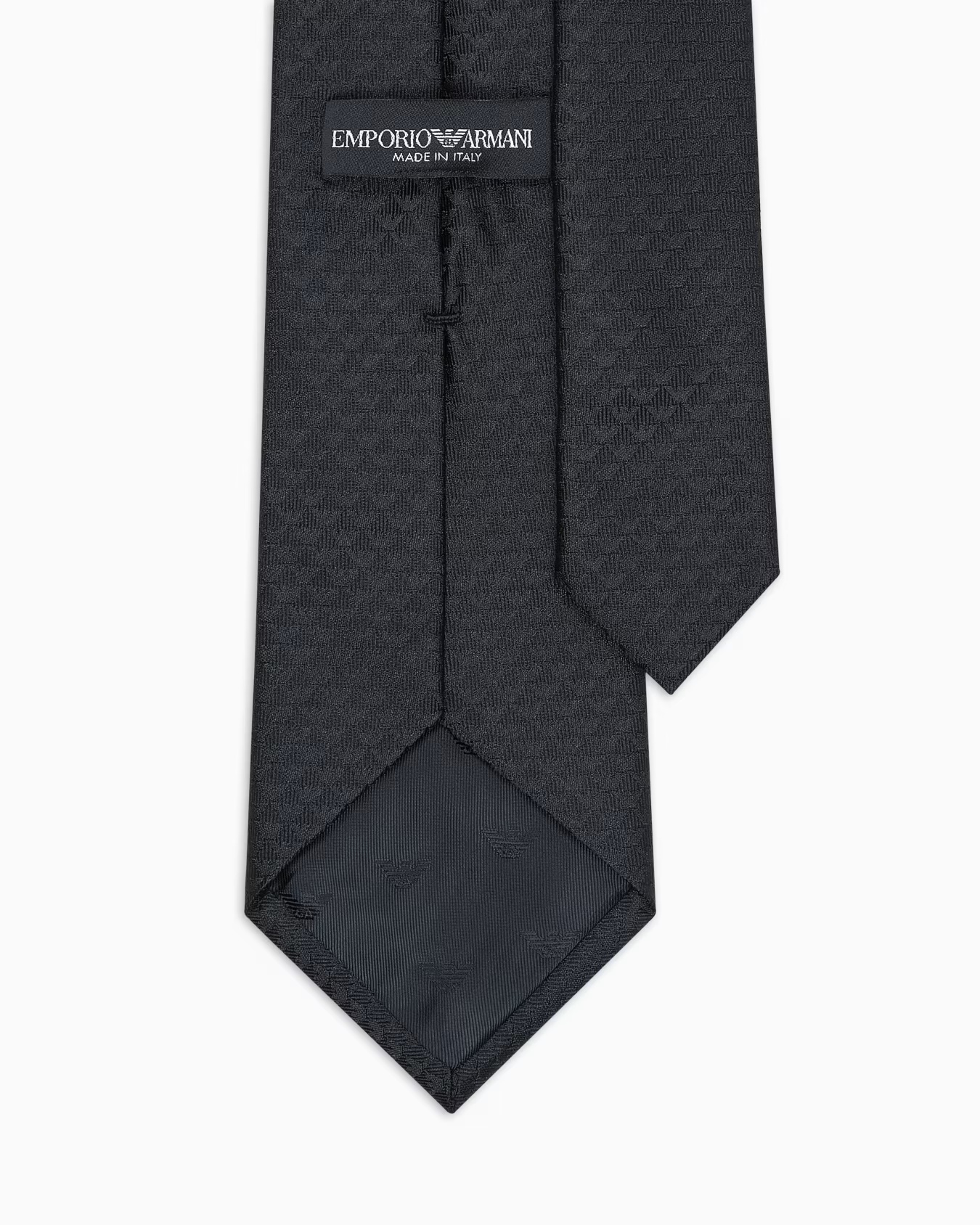 Pure silk tie with jacquard monogram 2 Pure silk tie with jacquard monogram