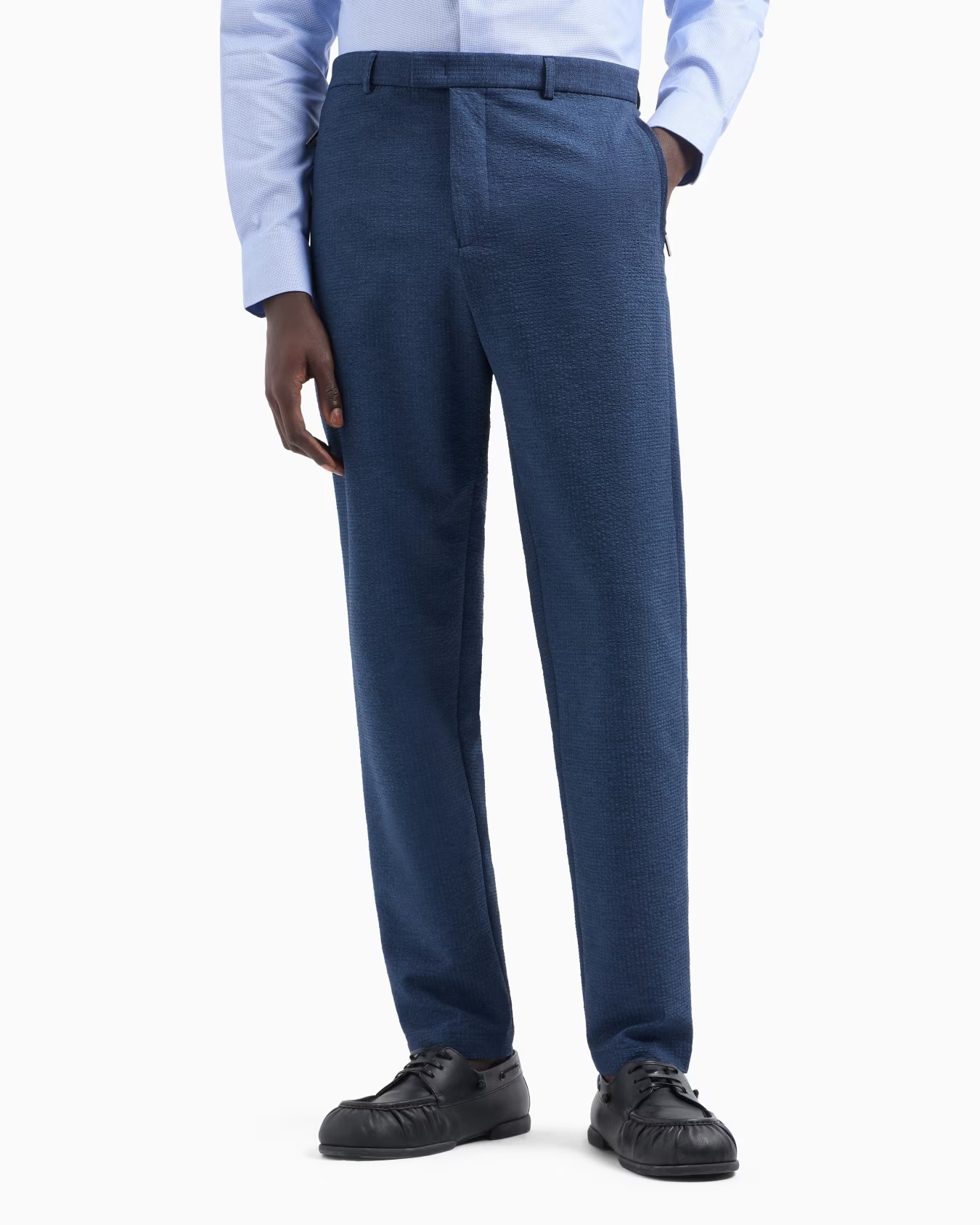 Printed technical seersucker trousers 2 Printed technical seersucker trousers