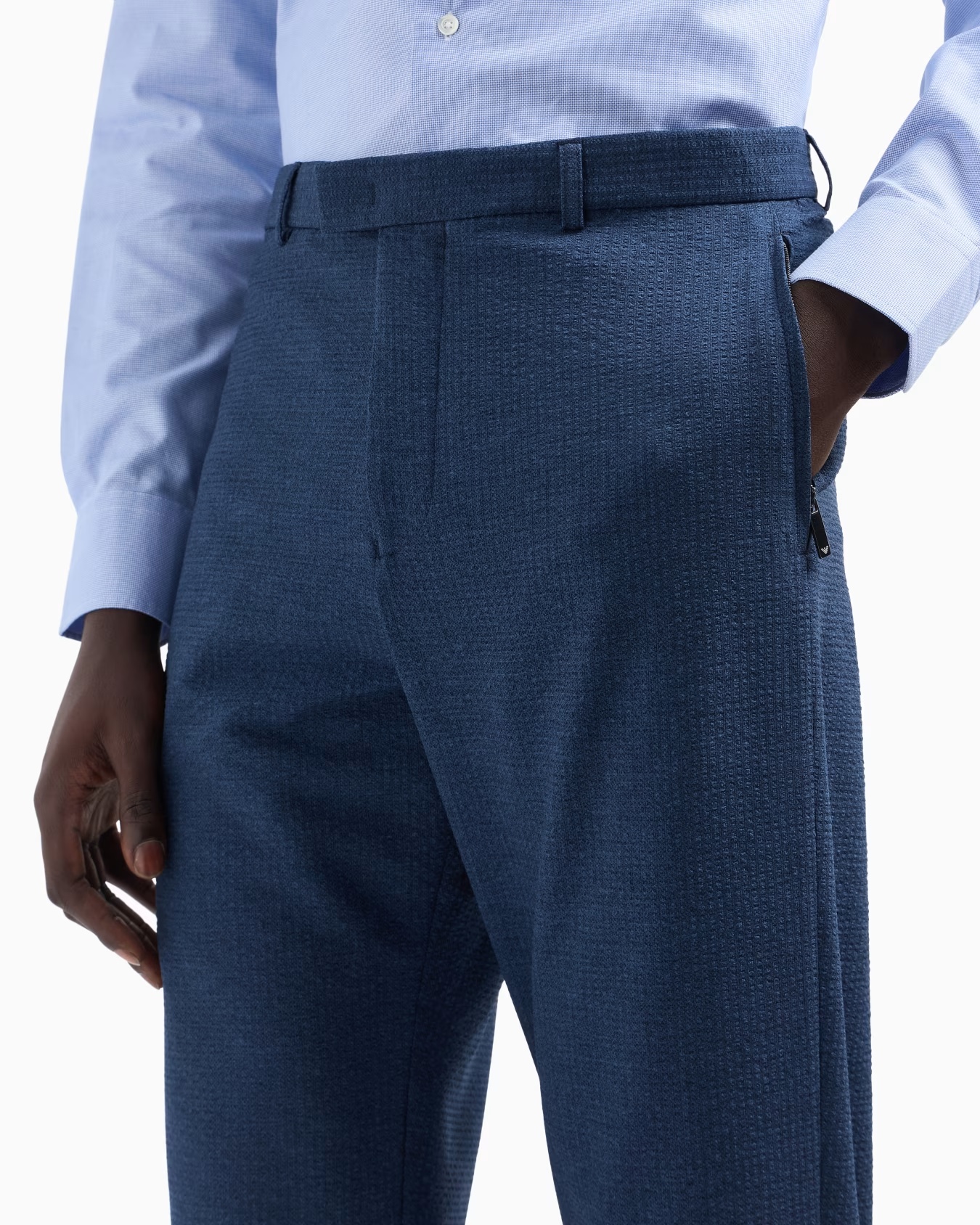 Printed technical seersucker trousers 5 Printed technical seersucker trousers