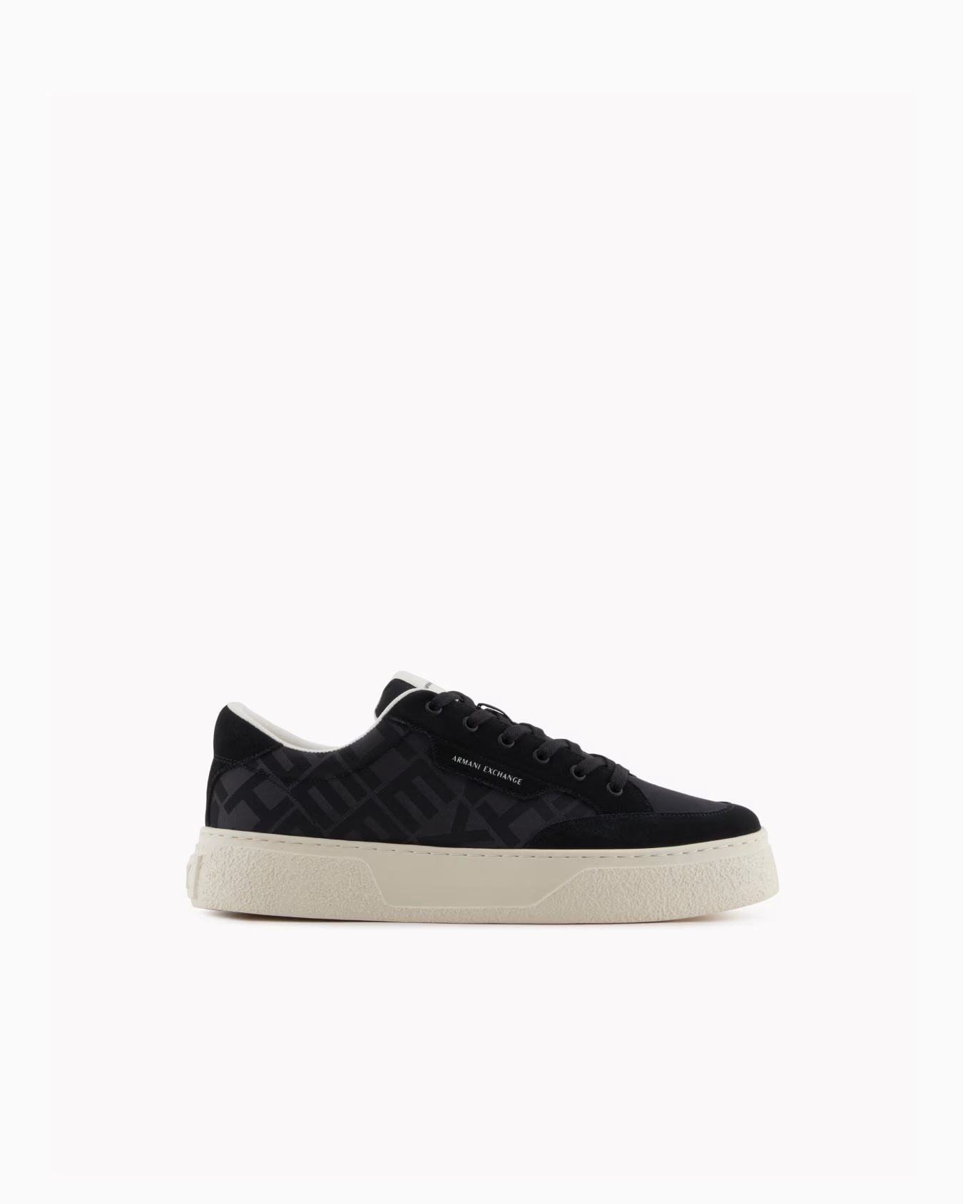 Sneakers with allover logo insert