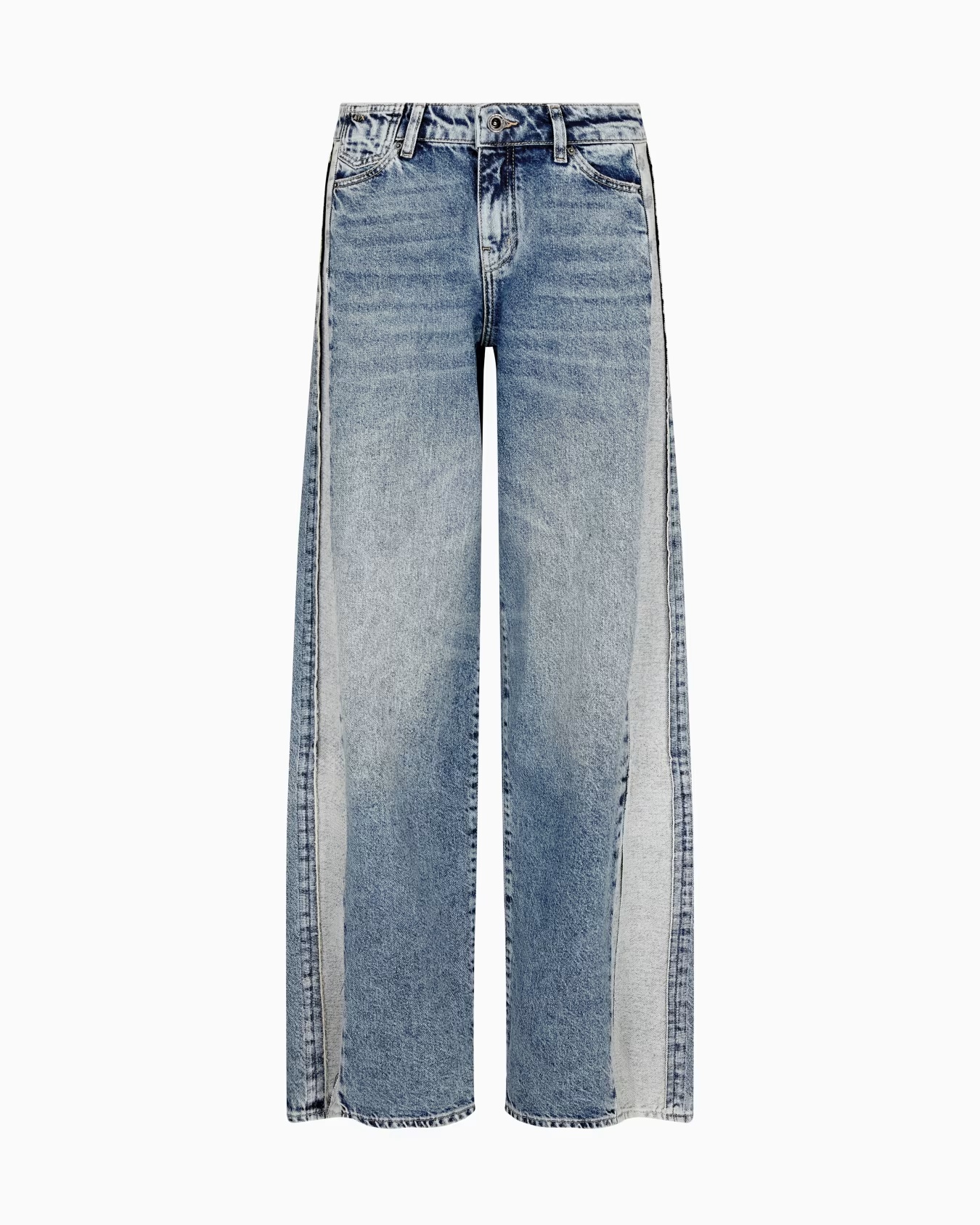 Relaxed fit jeans with slits at the bottom
