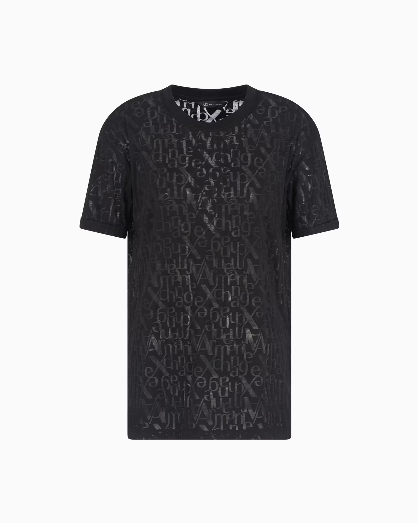 Relaxed fit T-shirt in flamed fabric with logo 1 Relaxed fit T-shirt in flamed fabric with logo