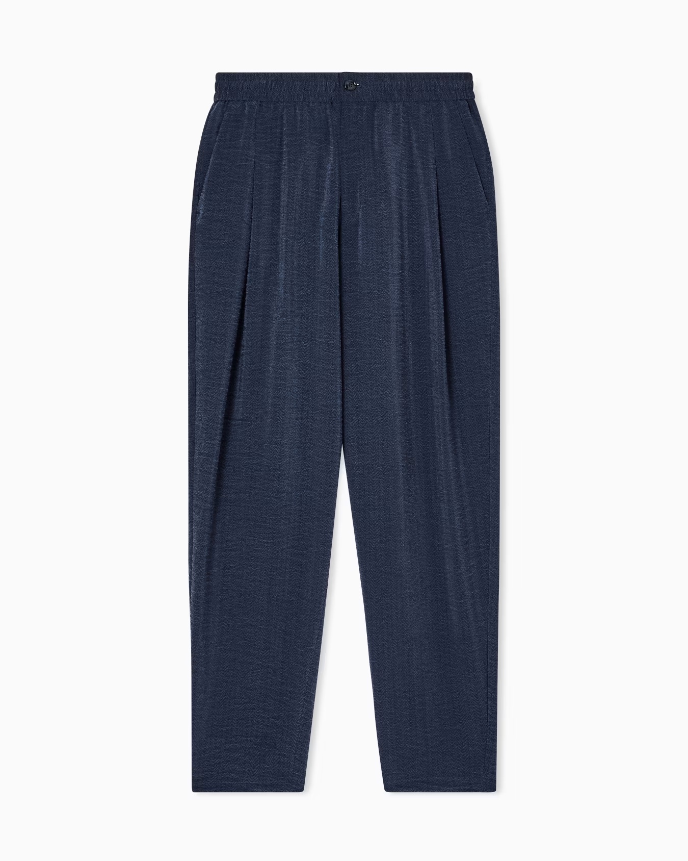 Jacquard cupro flat-front trousers