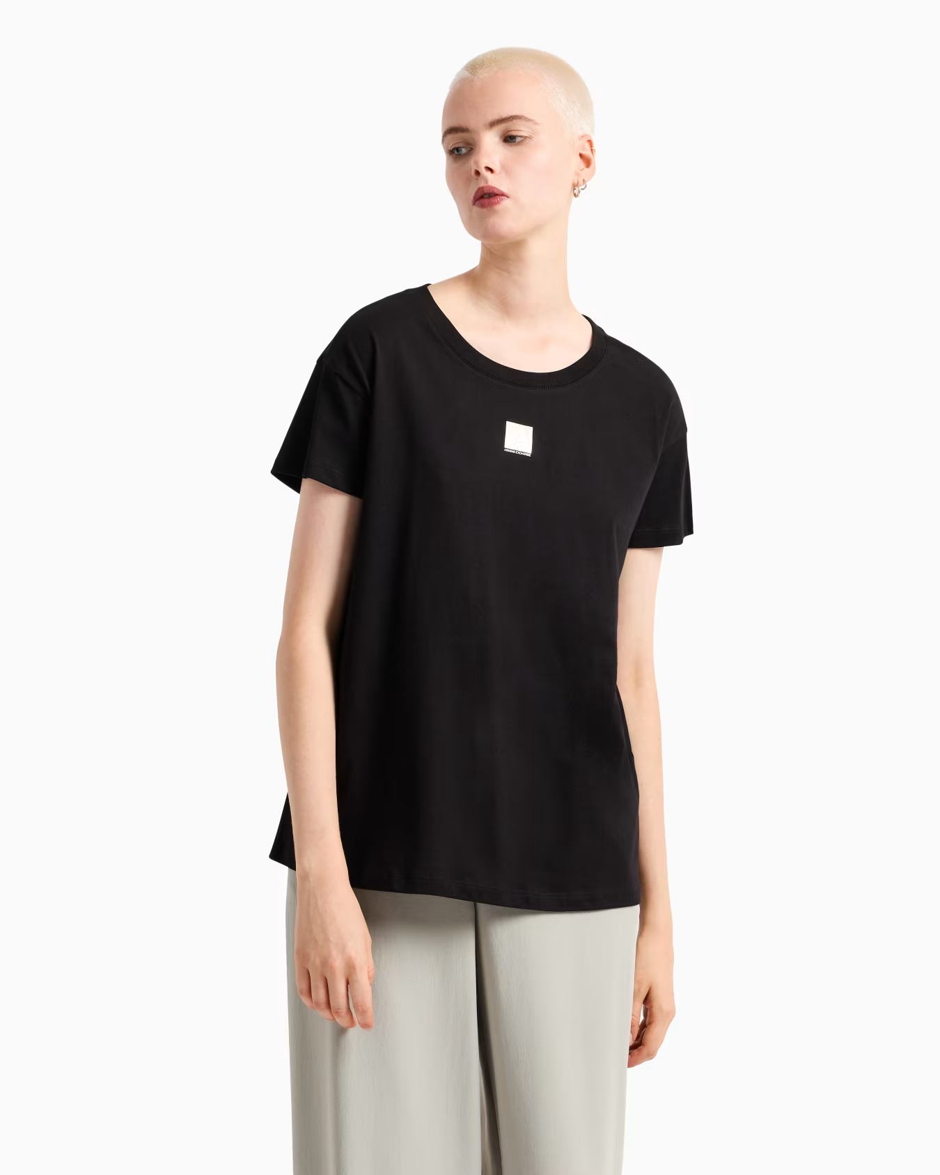 Relaxed fit T-shirt with round neck and logo 2 Relaxed fit T-shirt with round neck and logo
