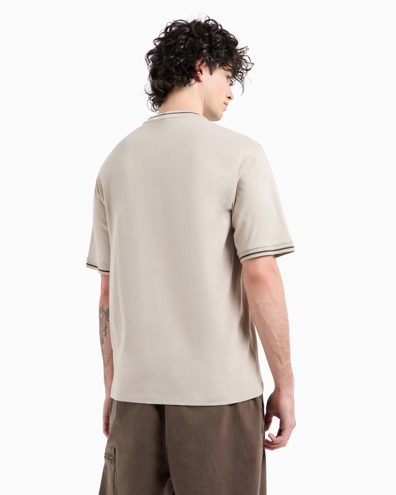 Relaxed fit T-shirt with contrast piping in ASV cotton 3 Relaxed fit T-shirt with contrast piping in ASV cotton