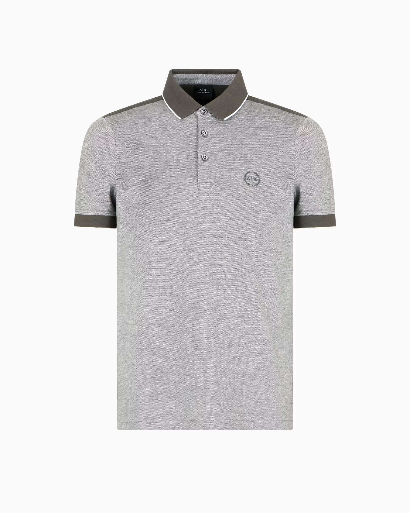 Cotton polo with contrasting details 1 Cotton polo with contrasting details