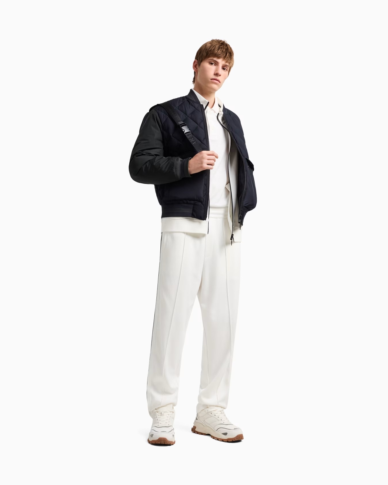 Regular fit piquet polo with shoulder bands 2 Regular fit piquet polo with shoulder bands