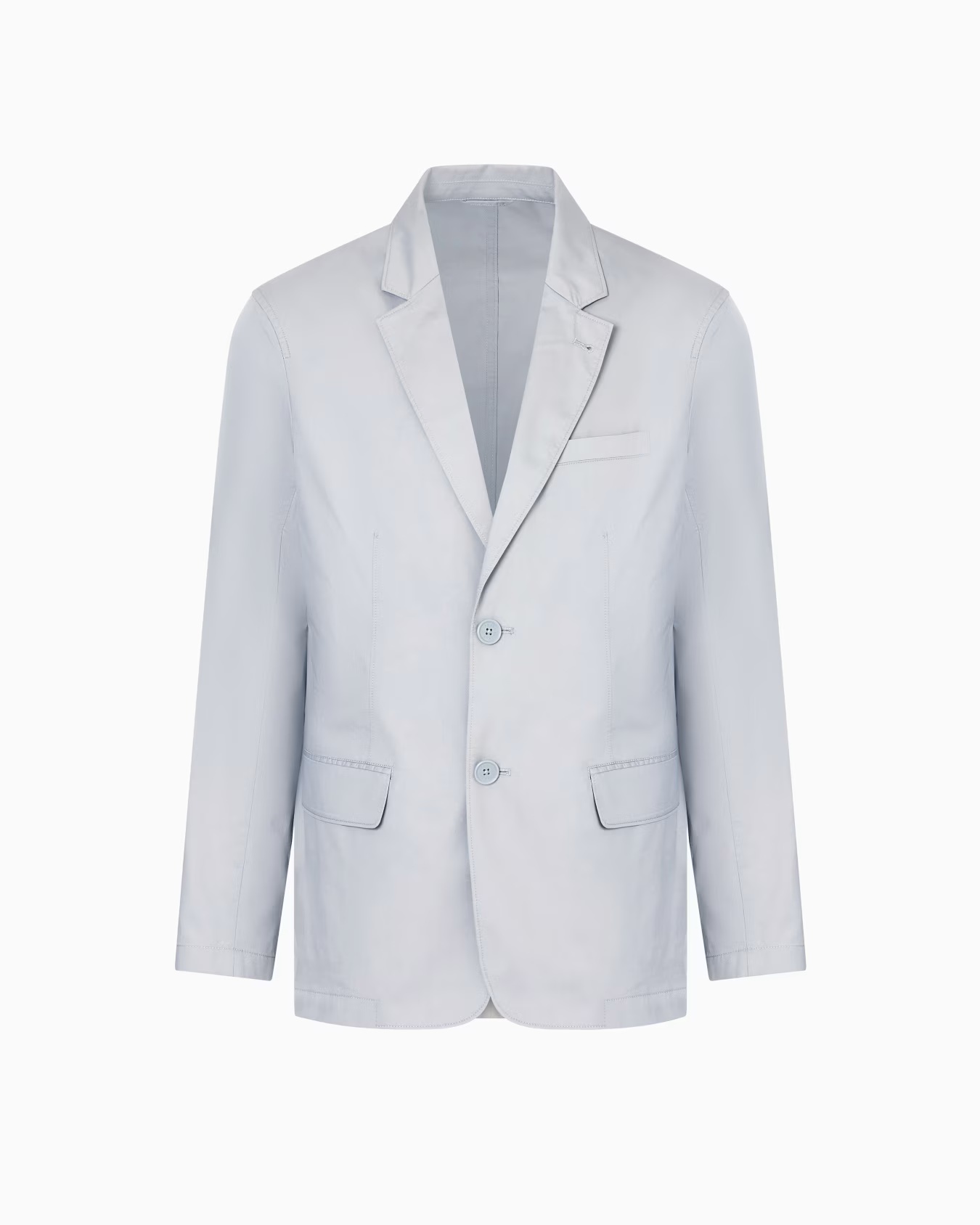 Single-breasted cotton twill jacket