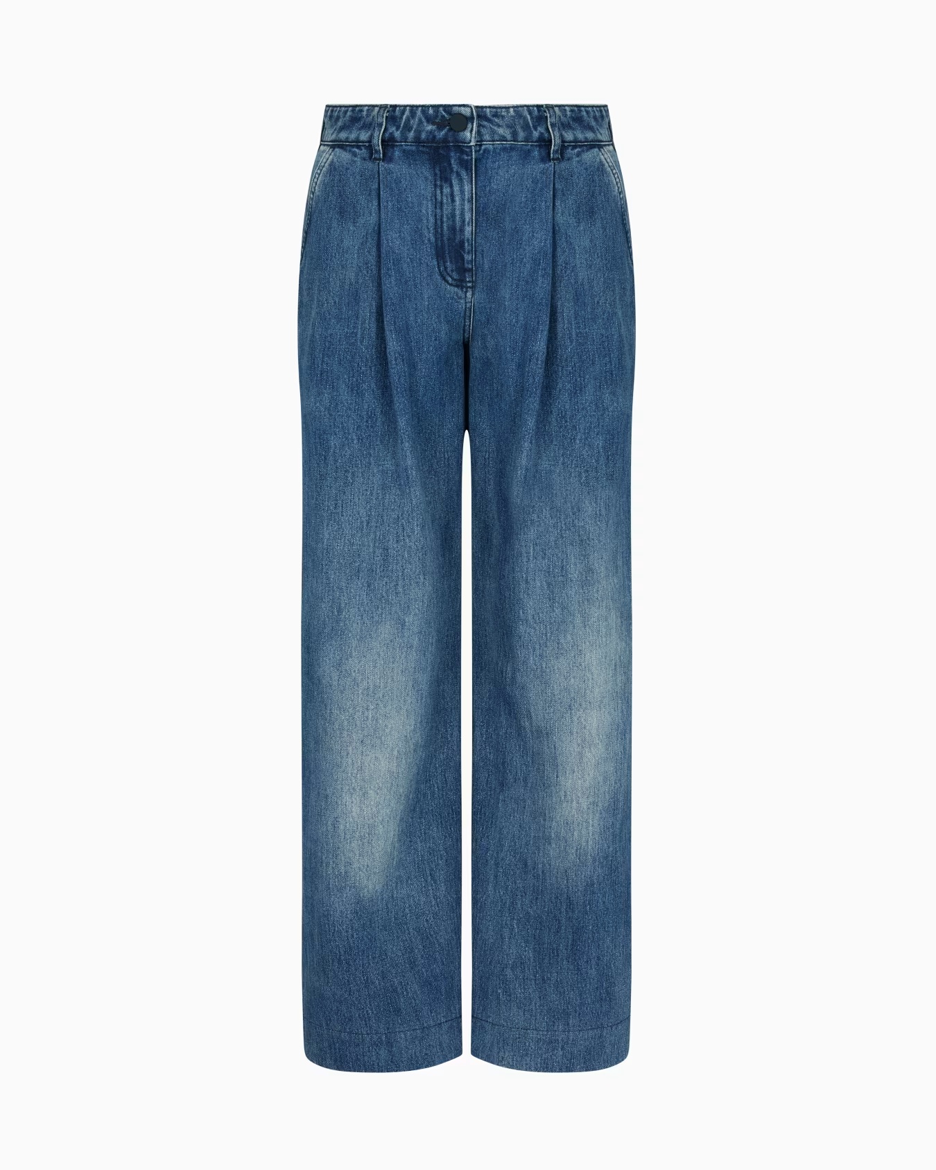 Oversized jeans in denim and twill