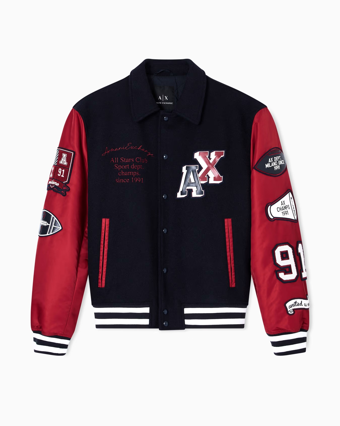 College bomber jacket with patch
