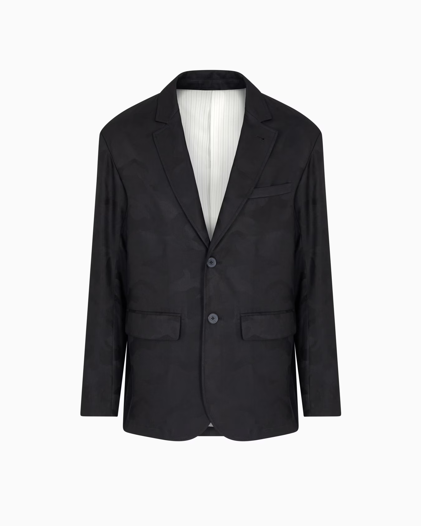 Single-breasted camouflage lyocell jacket