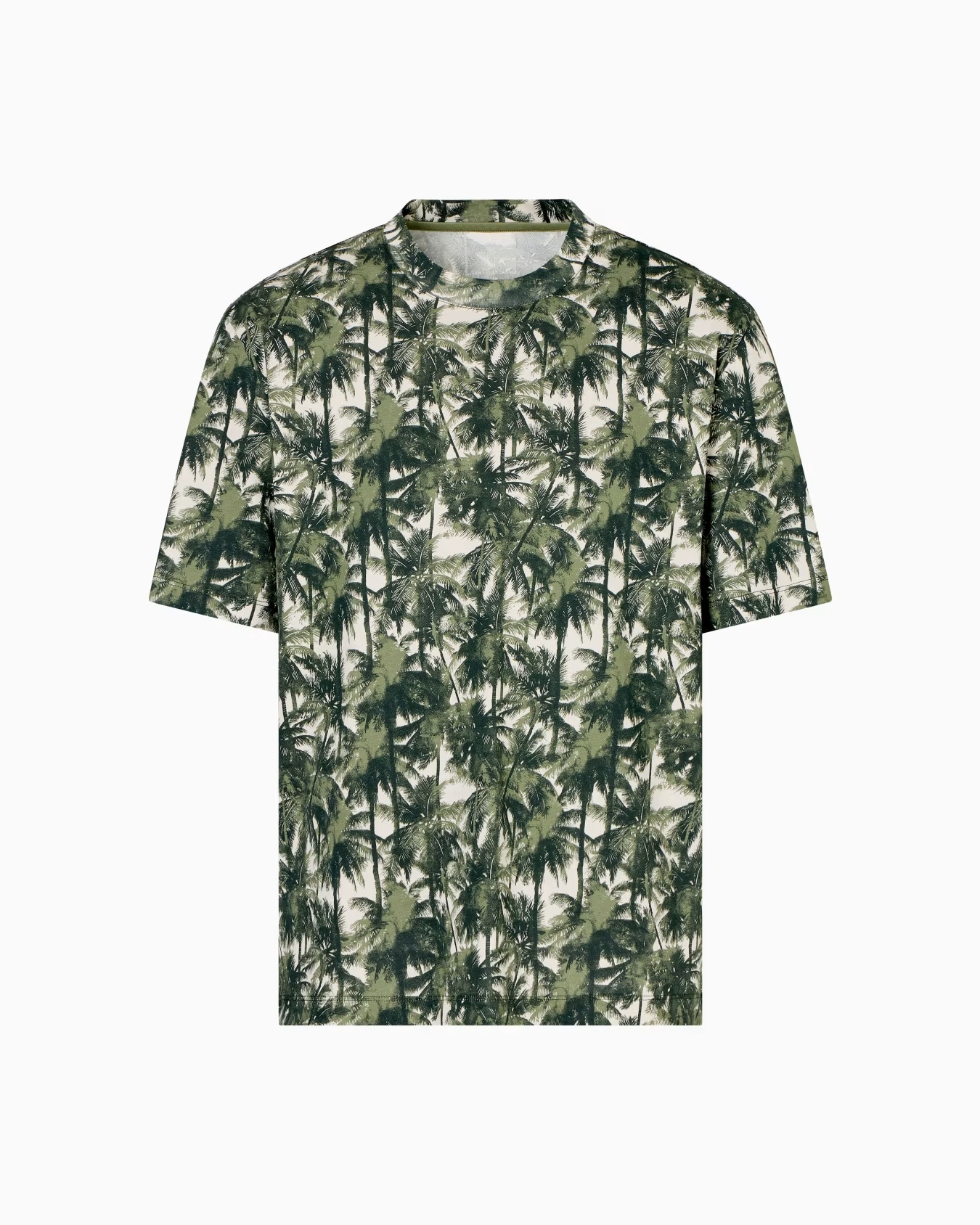 Regular fit palm tree patterned t-shirt 1 Regular fit palm tree patterned t-shirt