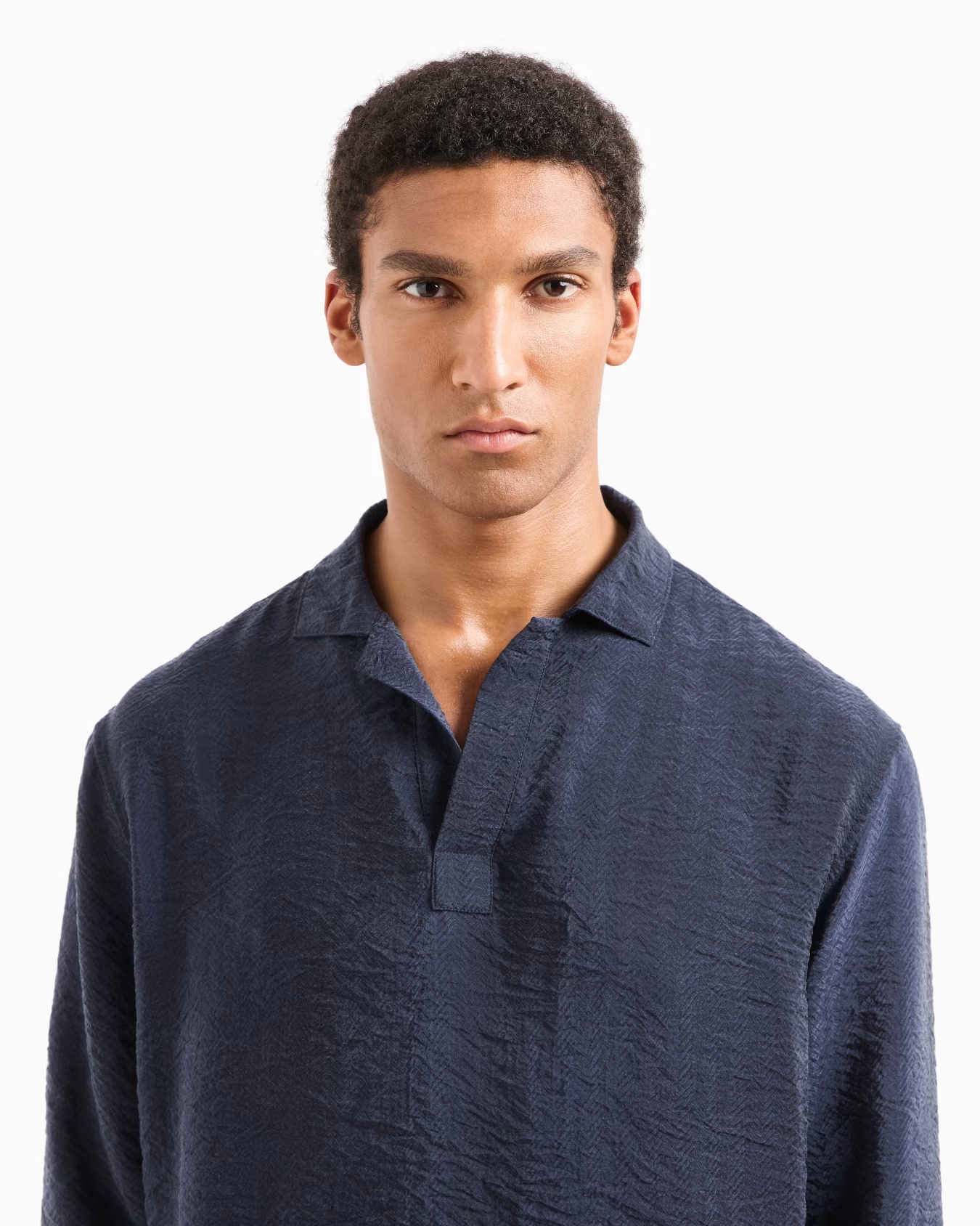 Jacquard cupro polo shirt 5 Jacquard cupro polo shirt