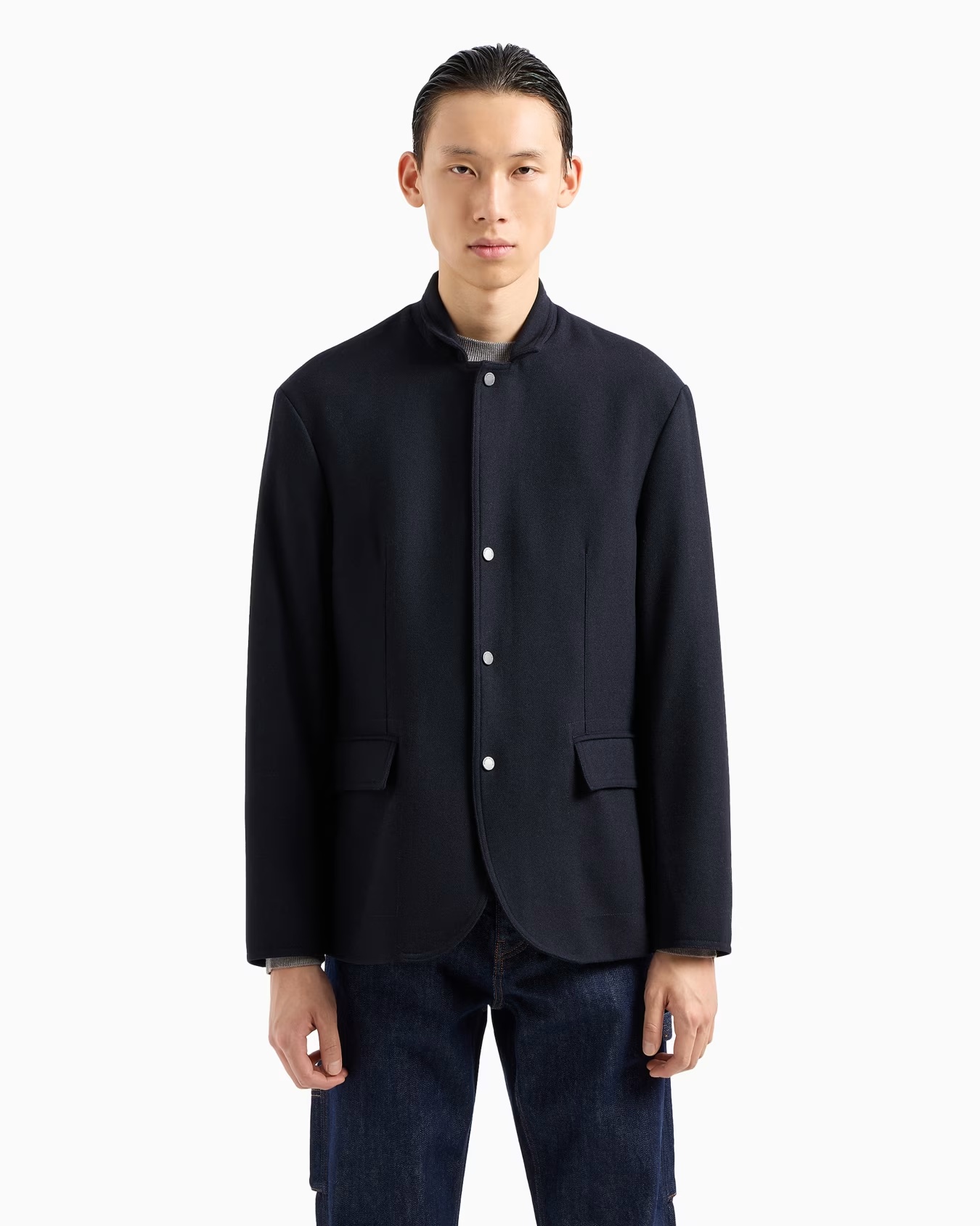 Single-breasted jacket with buttons and zip 2 Single-breasted jacket with buttons and zip