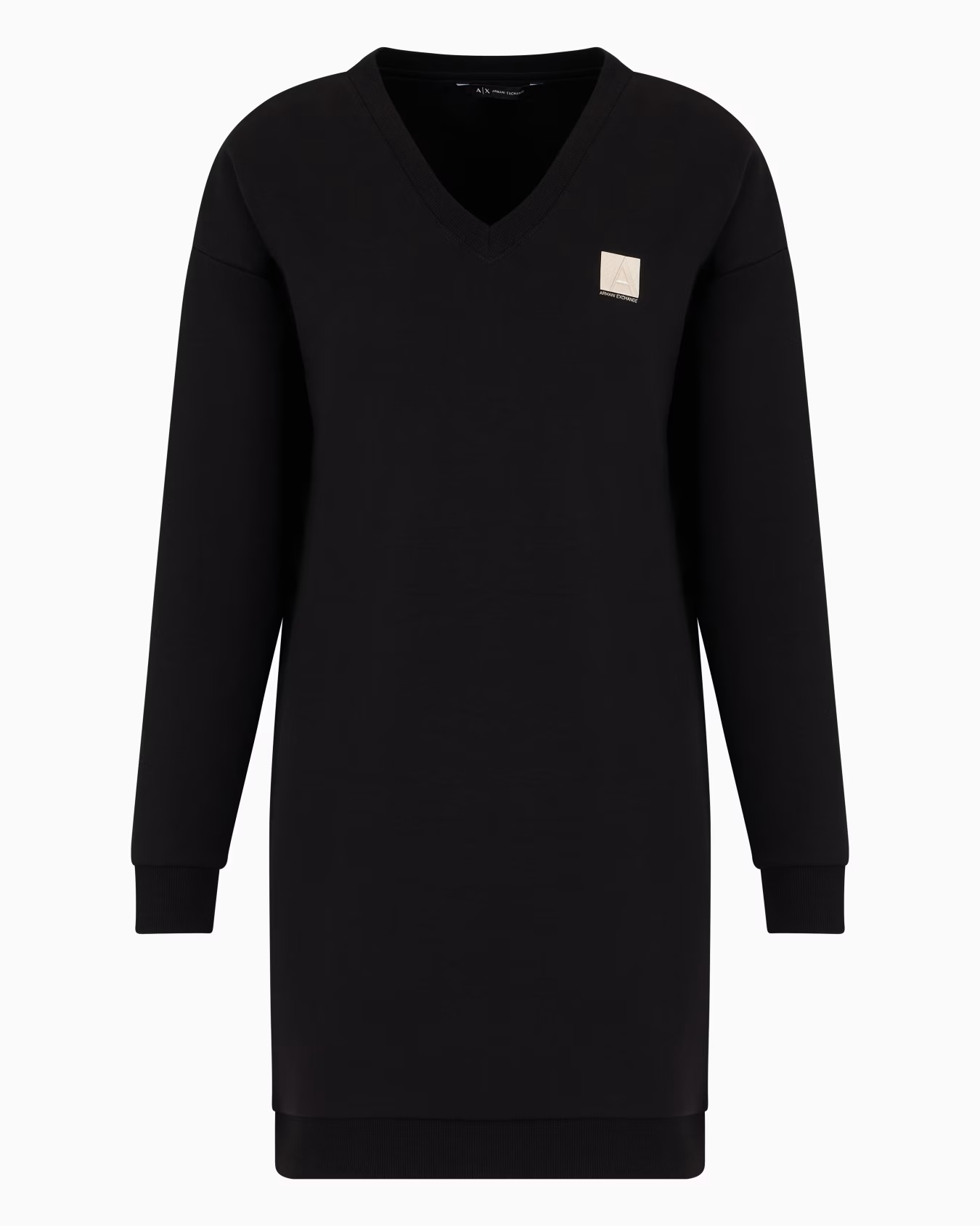 French terry midi dress with embroidered logo 1 French terry midi dress with embroidered logo