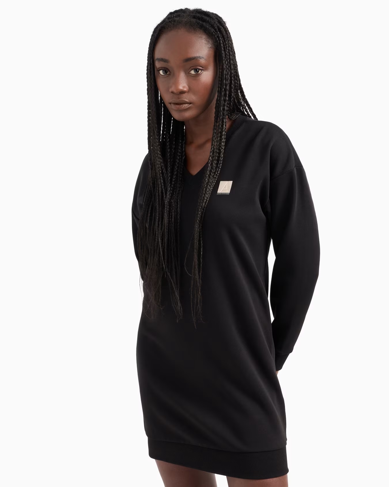 French terry midi dress with embroidered logo 5 French terry midi dress with embroidered logo