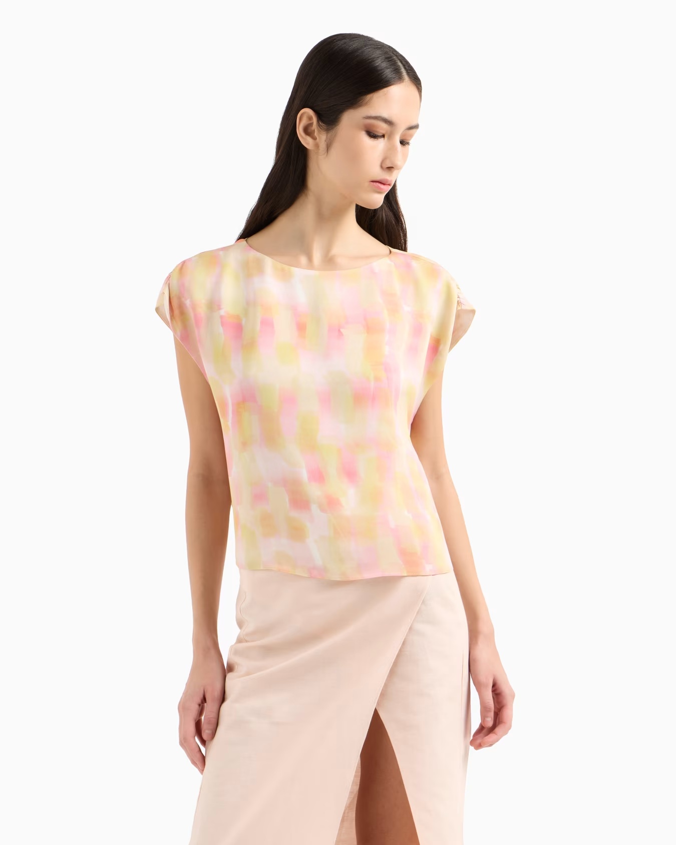 Patterned satin top 4 Patterned satin top