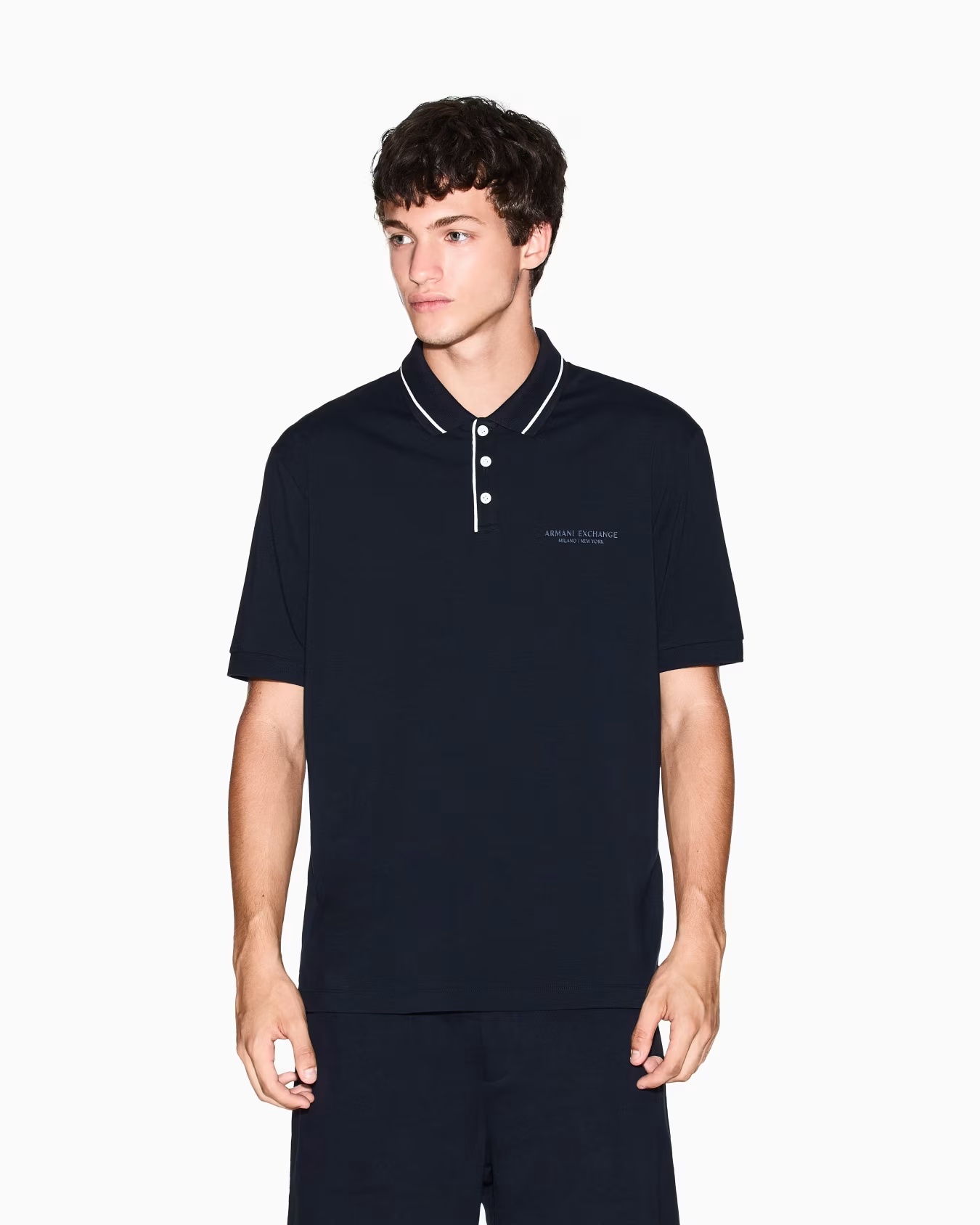 Regular fit polo shirt in stretch jersey 4 Regular fit polo shirt in stretch jersey