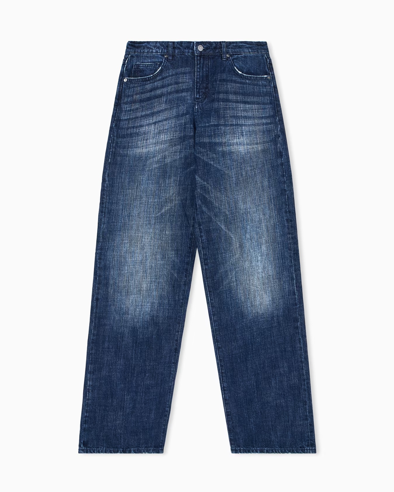 Low rise relaxed fit shaded jeans