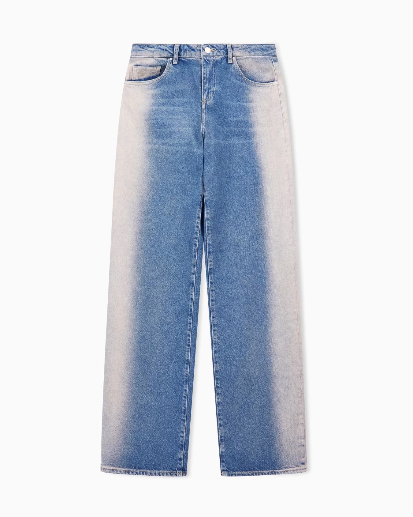 Low rise relaxed fit shaded jeans