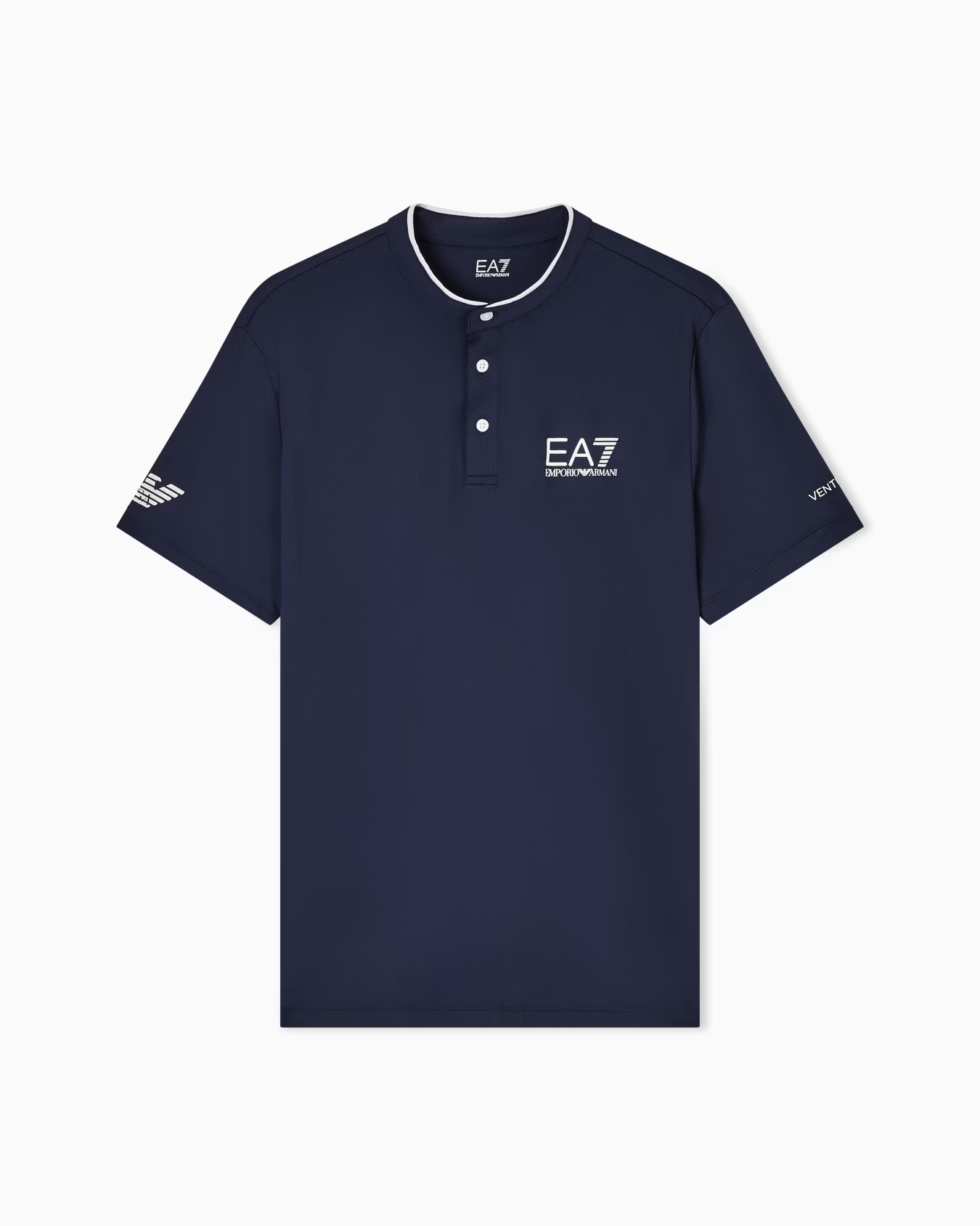 Tennis Pro Henley-collar polo shirt in VENTUS7 technical fabric 1 Tennis Pro Henley-collar polo shirt in VENTUS7 technical fabric