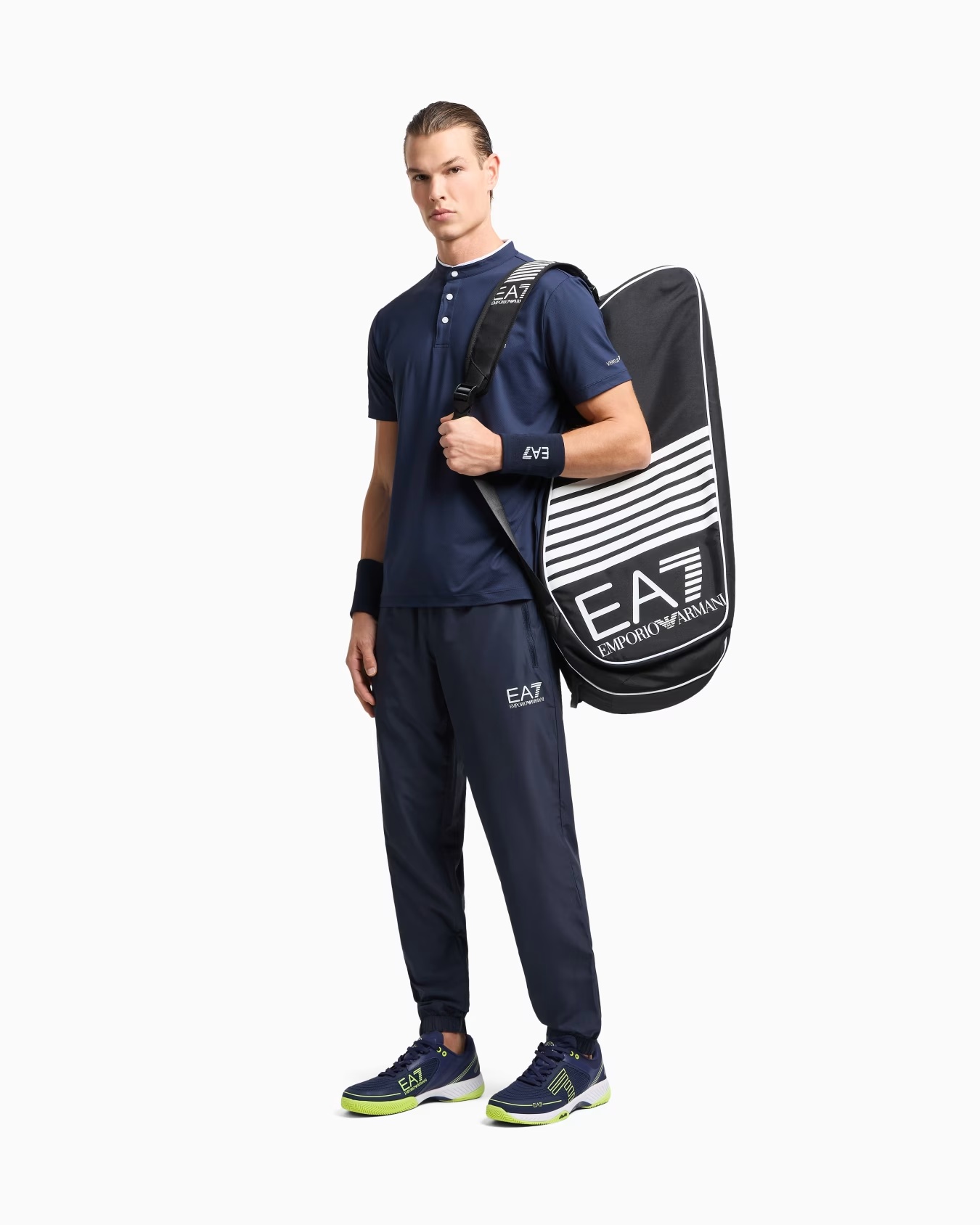 Tennis Pro Henley-collar polo shirt in VENTUS7 technical fabric 2 Tennis Pro Henley-collar polo shirt in VENTUS7 technical fabric