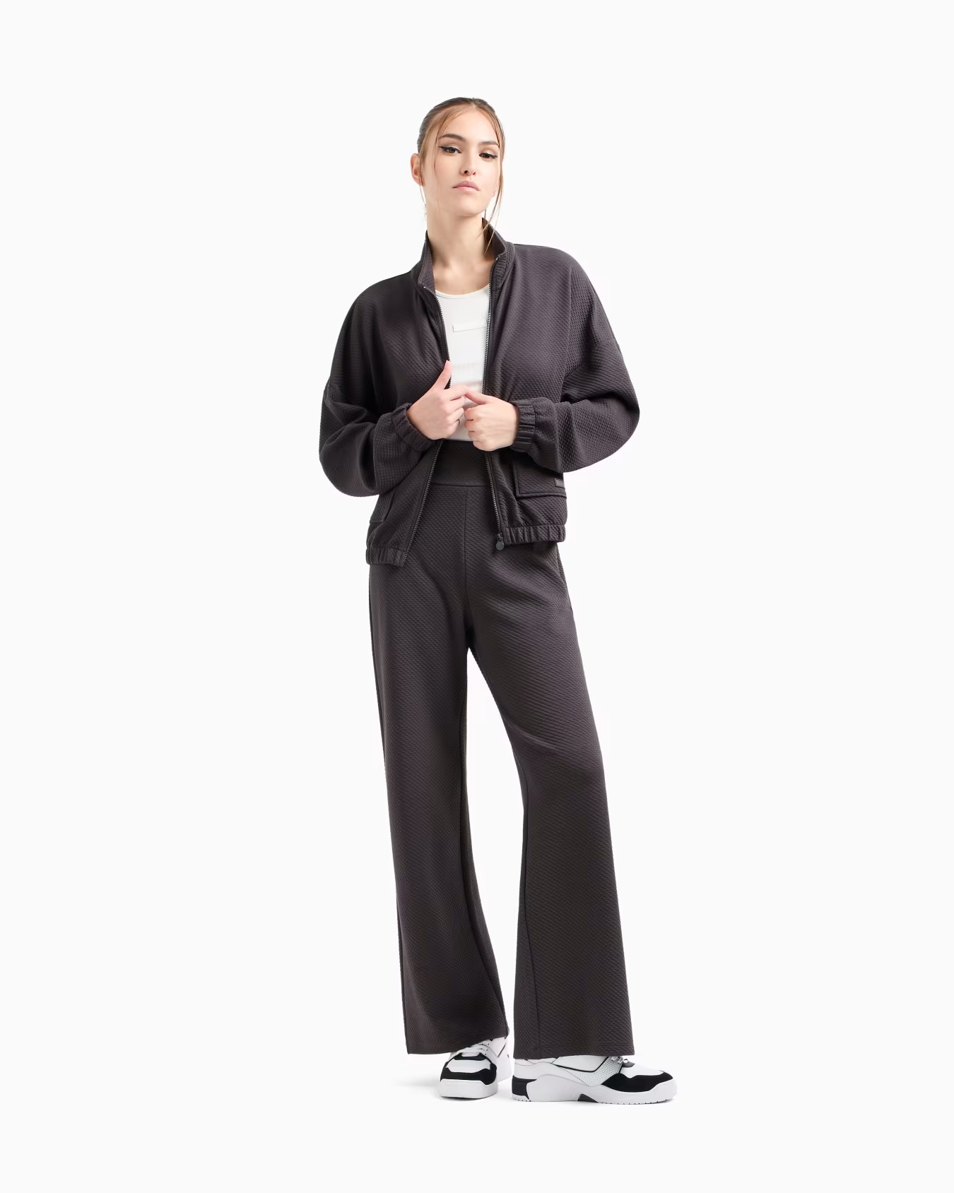 Stretch cotton-blend sweatshirt with patch pockets 2 Stretch cotton-blend sweatshirt with patch pockets