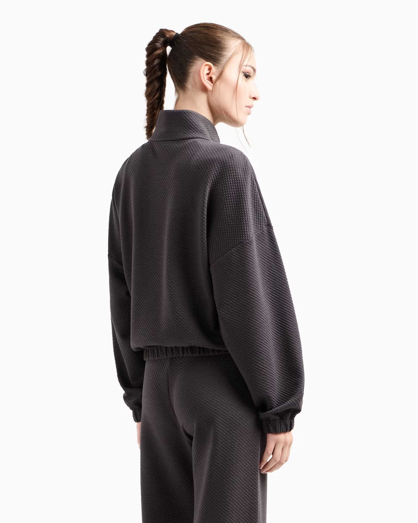 Stretch cotton-blend sweatshirt with patch pockets 3 Stretch cotton-blend sweatshirt with patch pockets