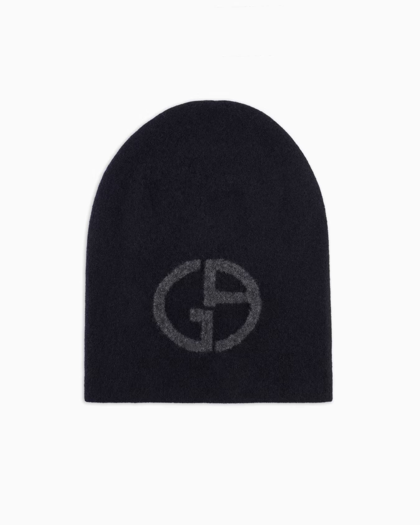 Cashmere jacquard logo beanie