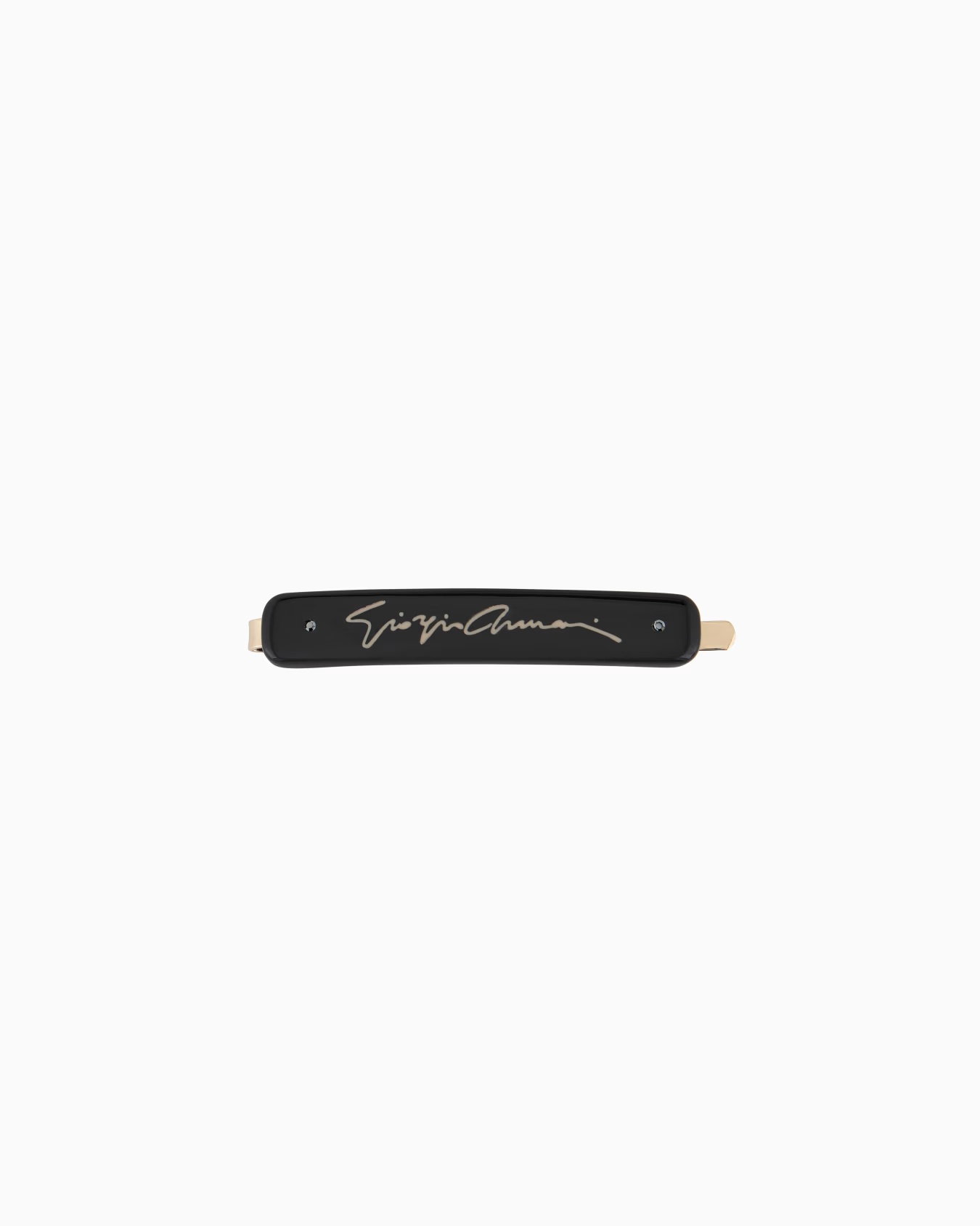 Resin hair clip with signature logo 1 Resin hair clip with signature logo